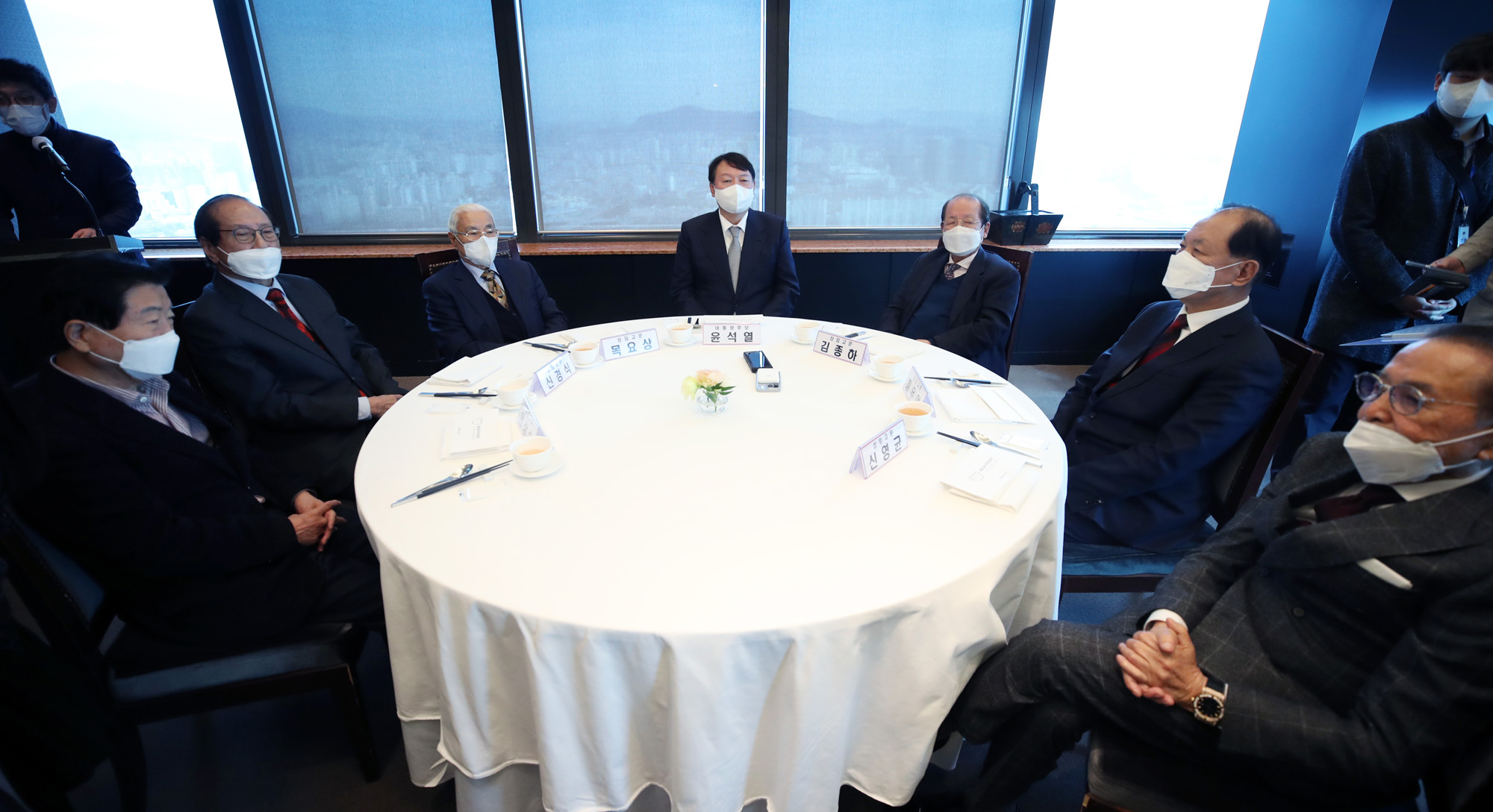 정치;국민의힘;윤석열;대선후보;상임고문단;오찬