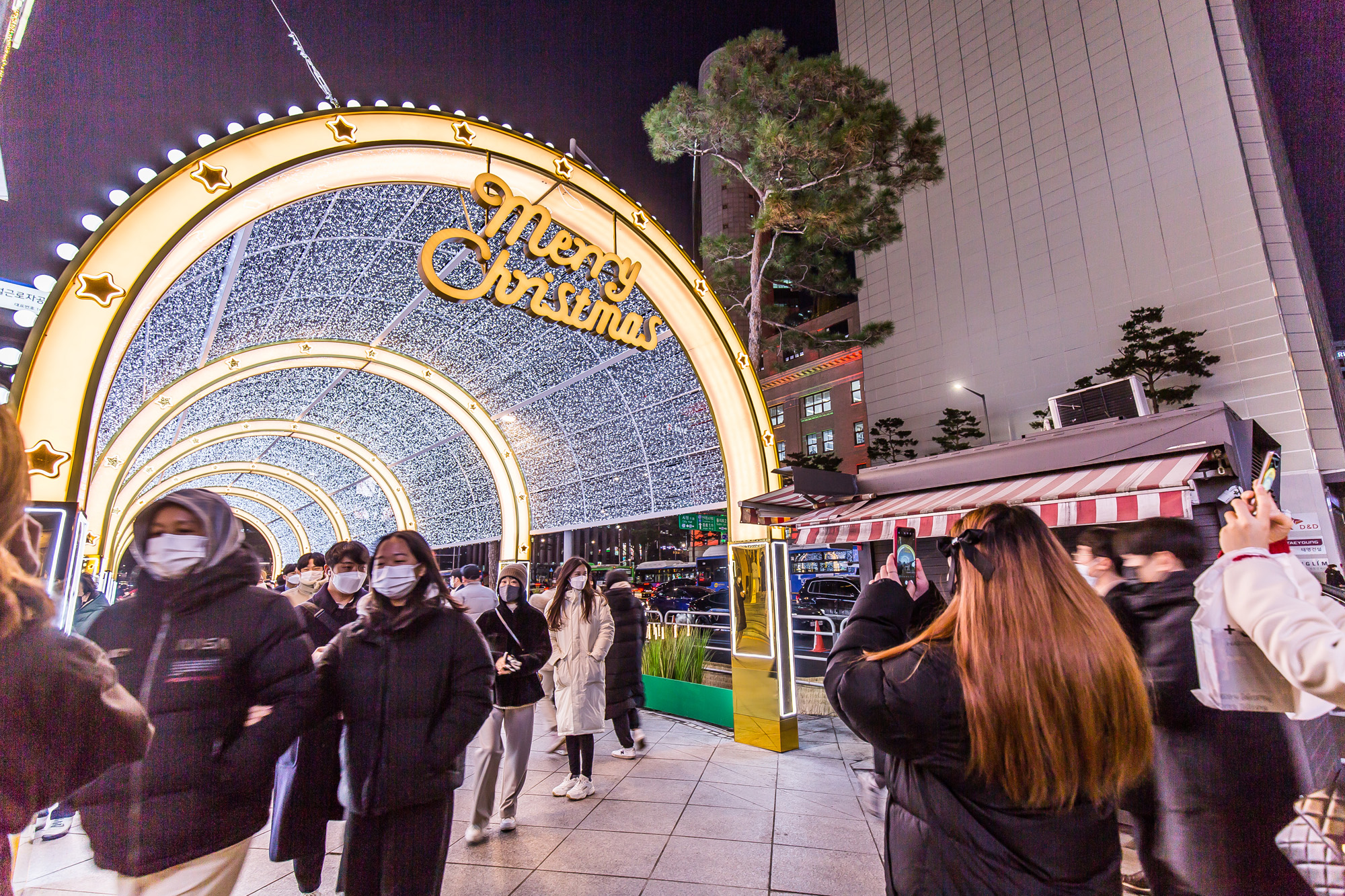 사회;세태;공휴일;성탄절;크리스마스이브;명동거리;신세계백화점;롯데백화점;루미나리에