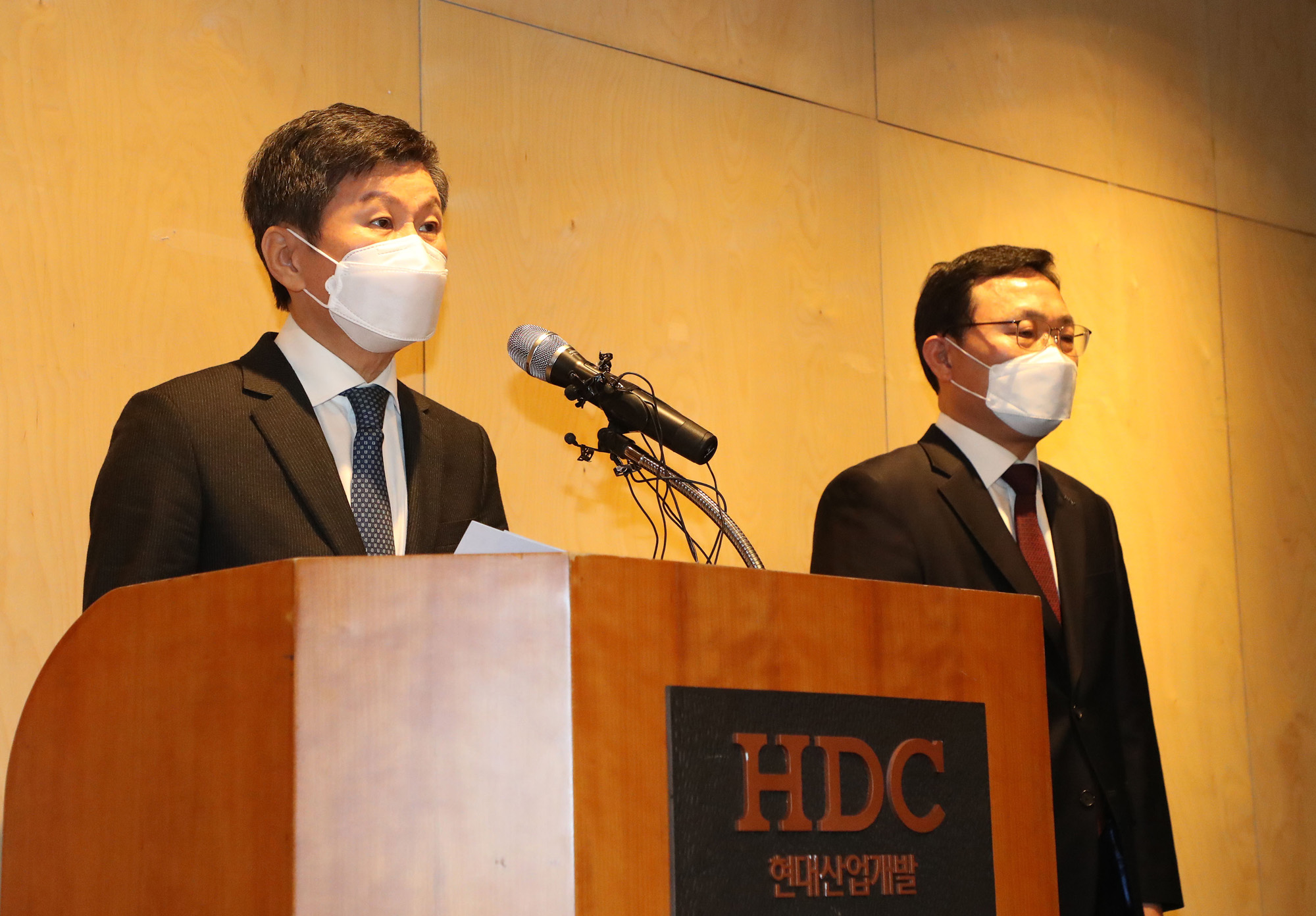 정몽규;정몽규사퇴;정몽규기자회견;현대산업개발회장;HDC회장사퇴