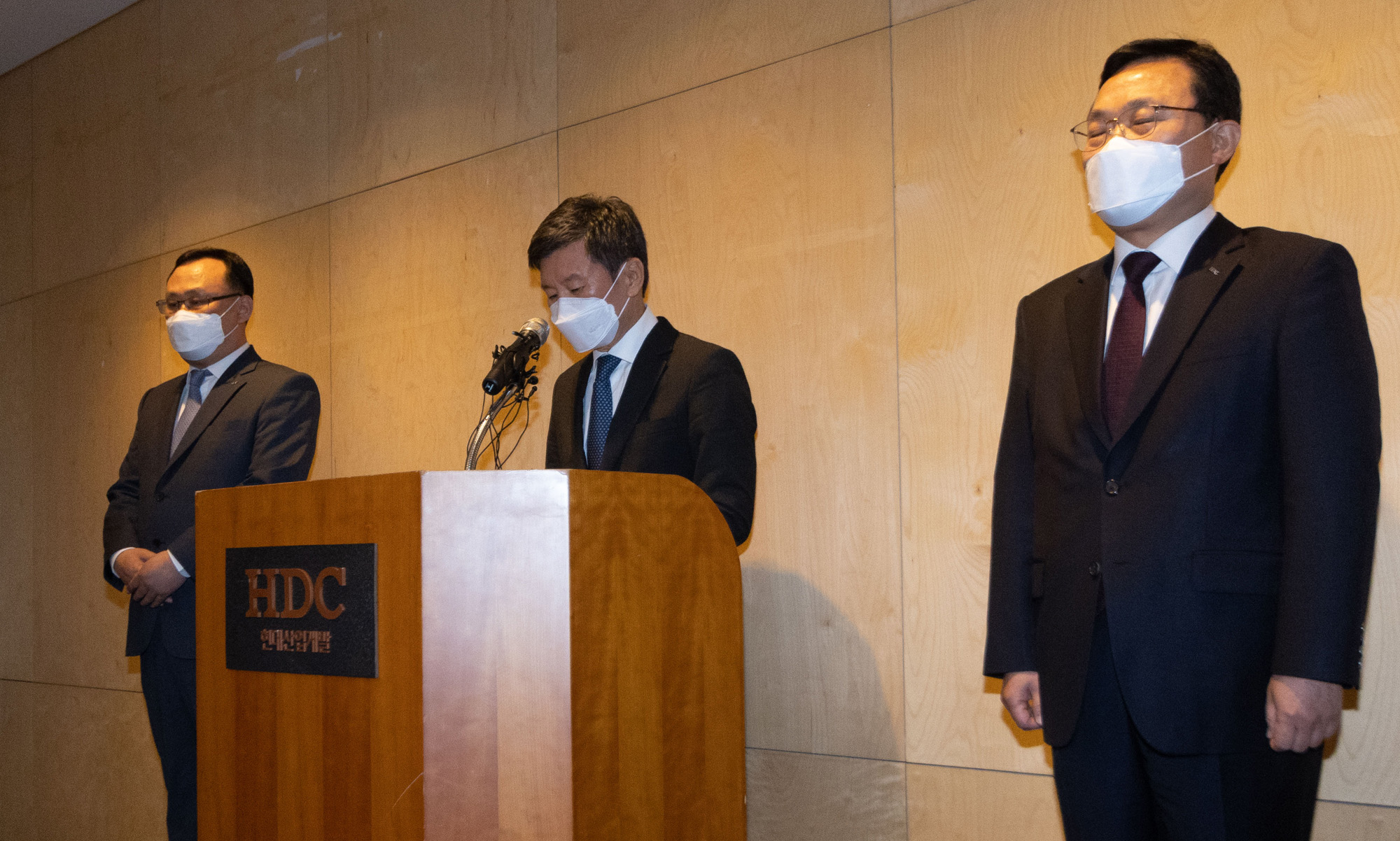 정몽규;정몽규사퇴;정몽규기자회견;현대산업개발회장;HDC회장사퇴