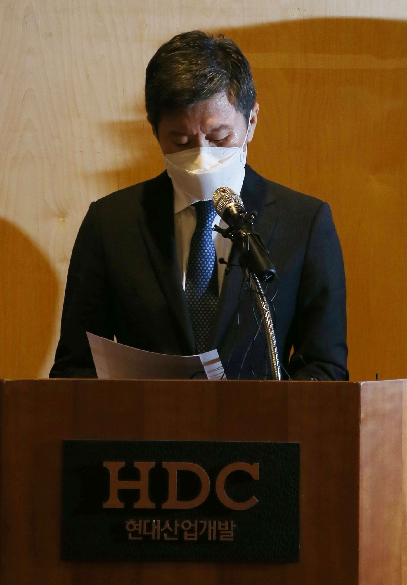 정몽규;정몽규사퇴;정몽규기자회견;현대산업개발회장;HDC회장사퇴