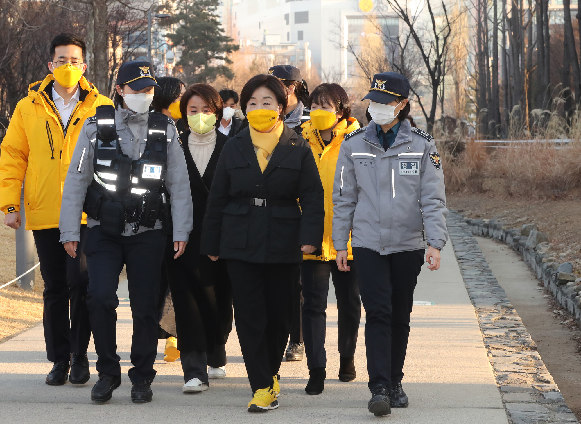 정치;국회;심상정;여성경찰관심상정;도보순찰
