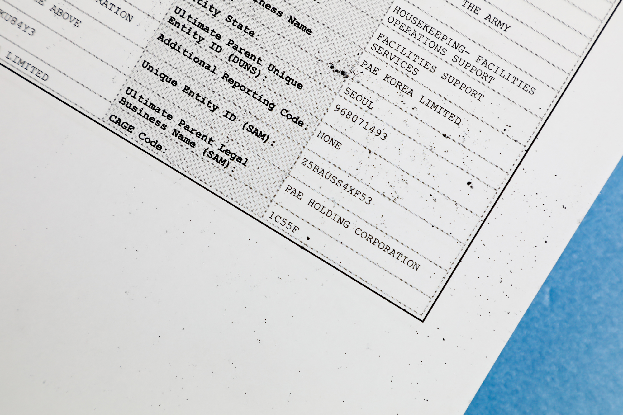 PAE 홀딩스 문건