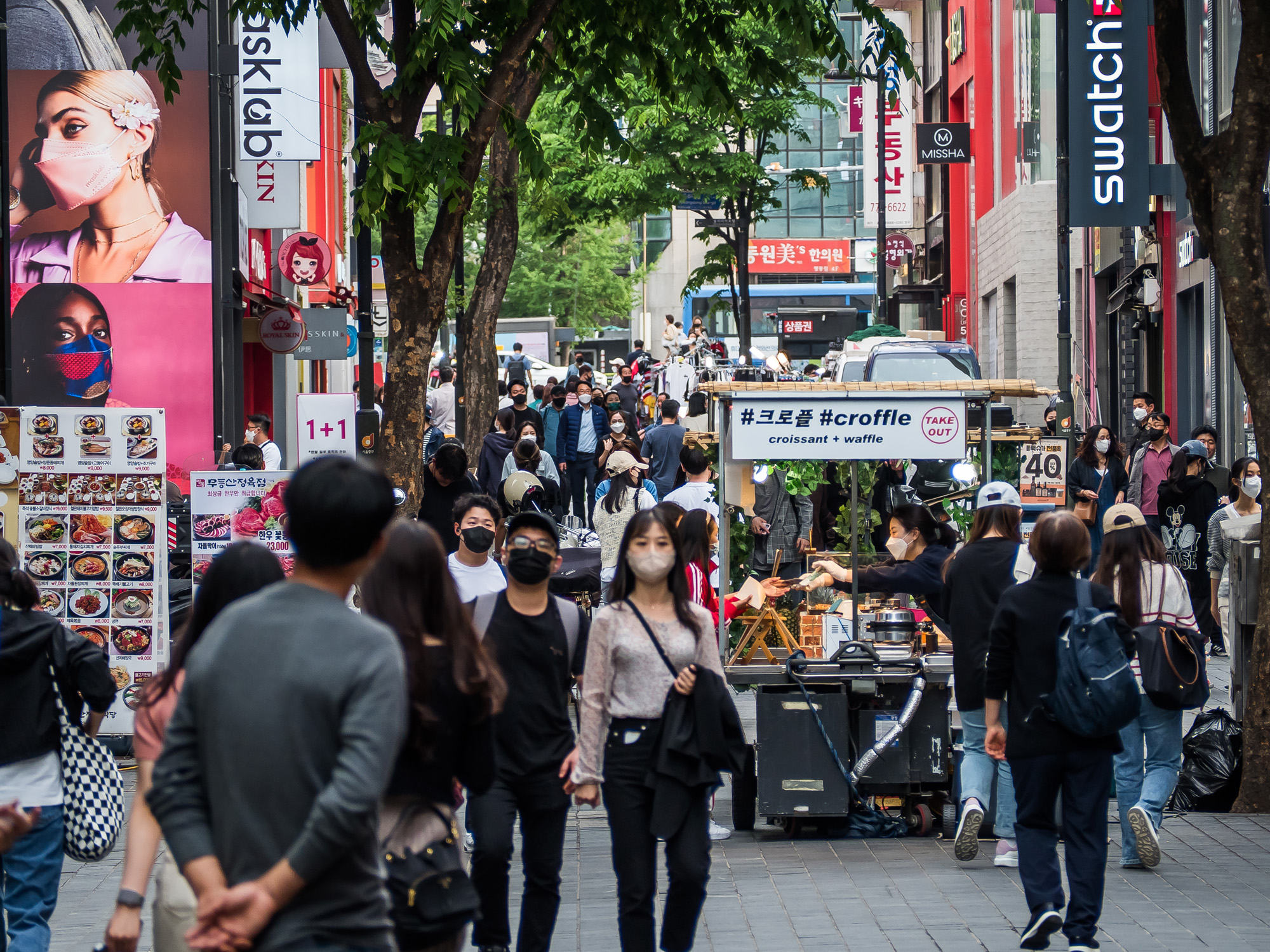 사회;세태;경제;코로나19;신종코로나바이러스감염증;사회적거리두기전면해제;일상회복;명동거리