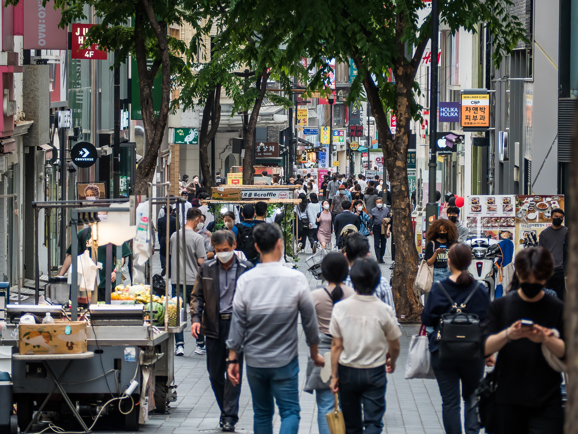 사회;세태;경제;코로나19;신종코로나바이러스감염증;사회적거리두기전면해제;일상회복;명동거리