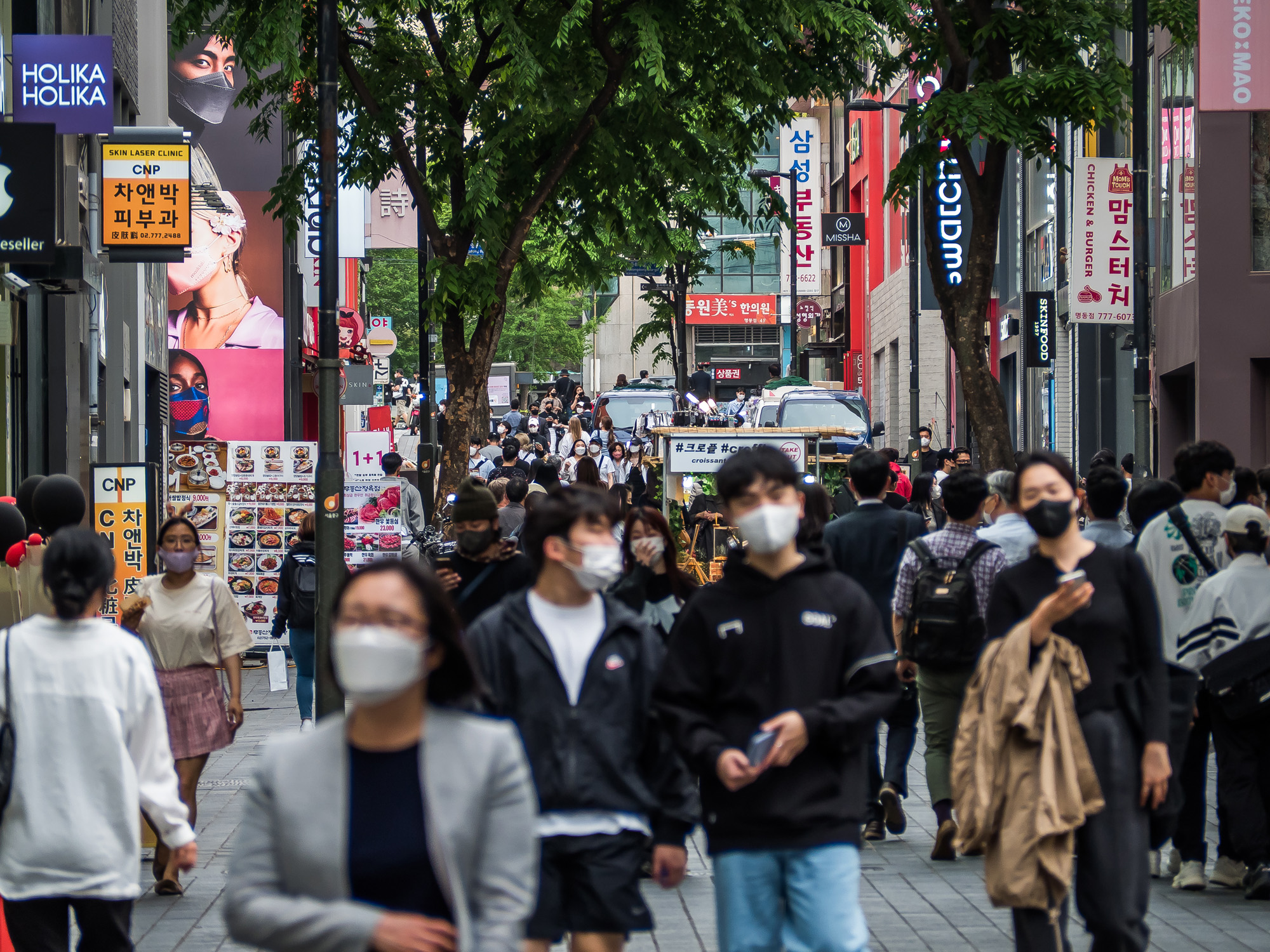 사회;세태;경제;코로나19;신종코로나바이러스감염증;사회적거리두기전면해제;일상회복;명동거리