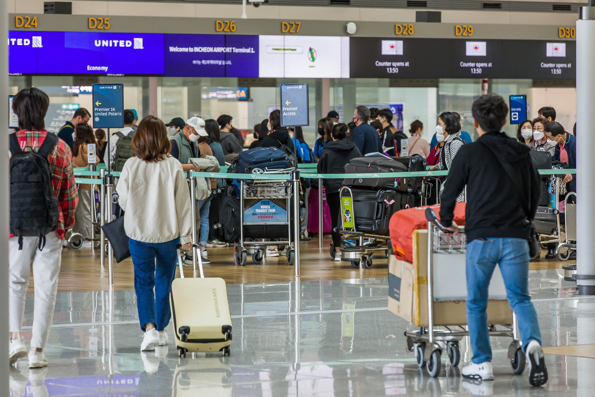사회;세태;여행;코로나19;신종코로나바이러스감염증;오미크론변이;해외여행객;해외출국;인천국제공항