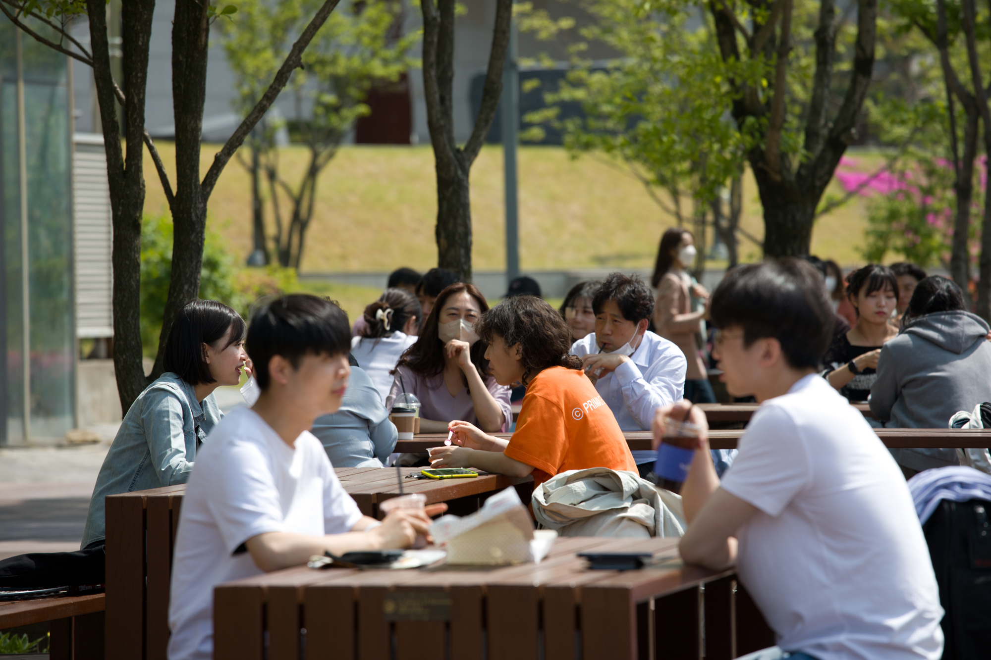 사회;세태;코로나19;마스크;대학교;연세대;교정;대학생