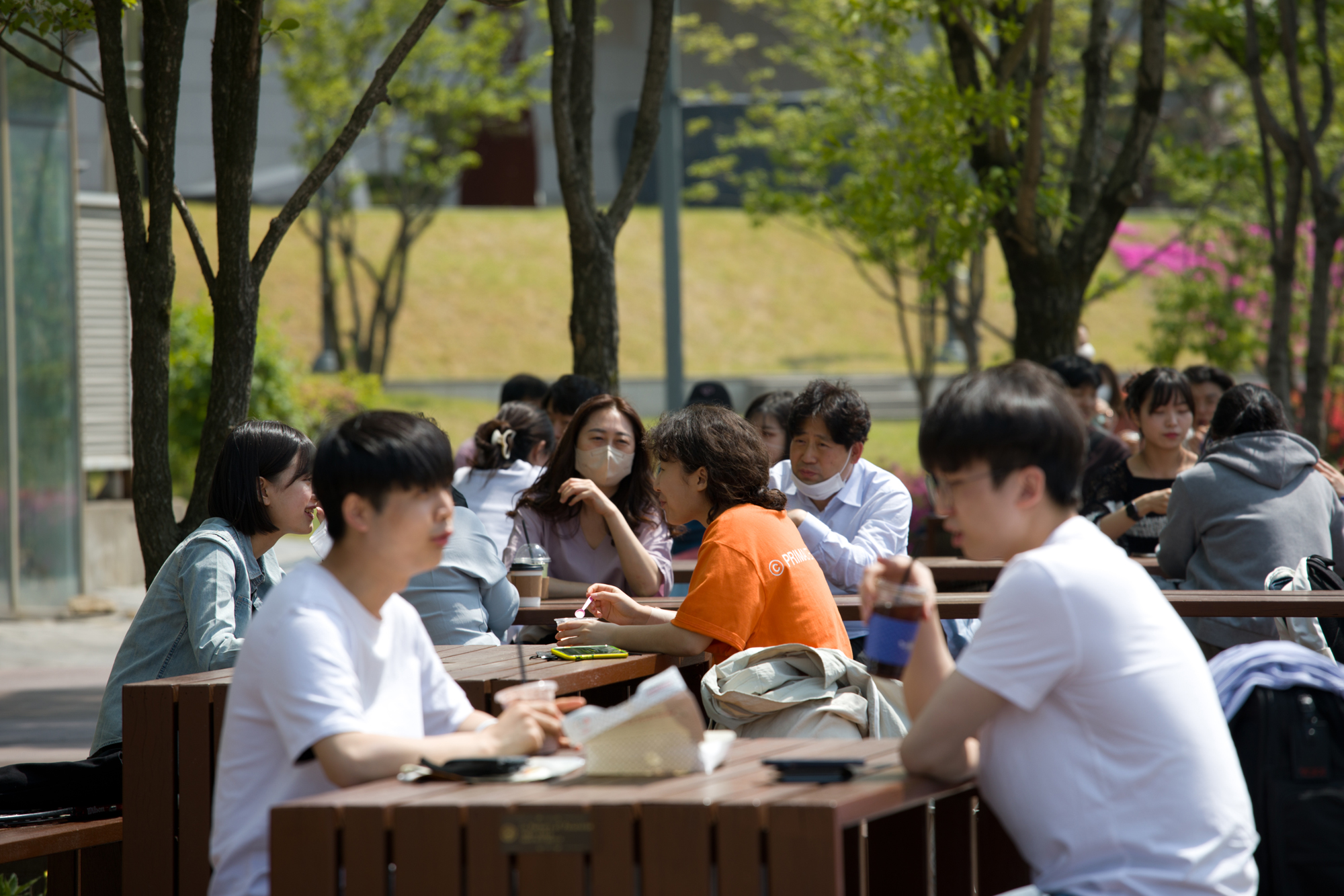사회;세태;코로나19;마스크;대학교;연세대;교정;대학생