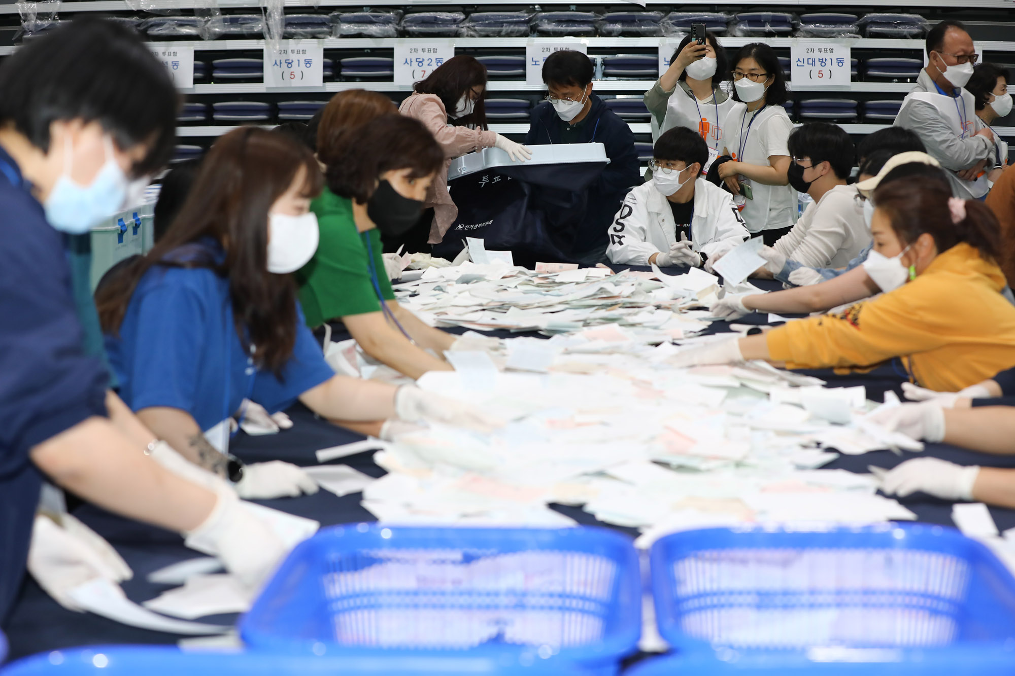 개표소;동작구개표소;투표용지;선거;지방선거