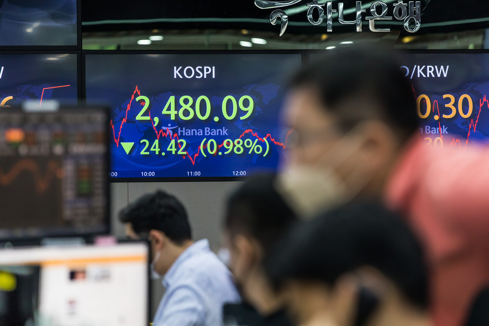 경제;금융;주식;주가;코스피;KOSPI;증권;하나은행딜링룸;주가폭락;유가증권시장;증시