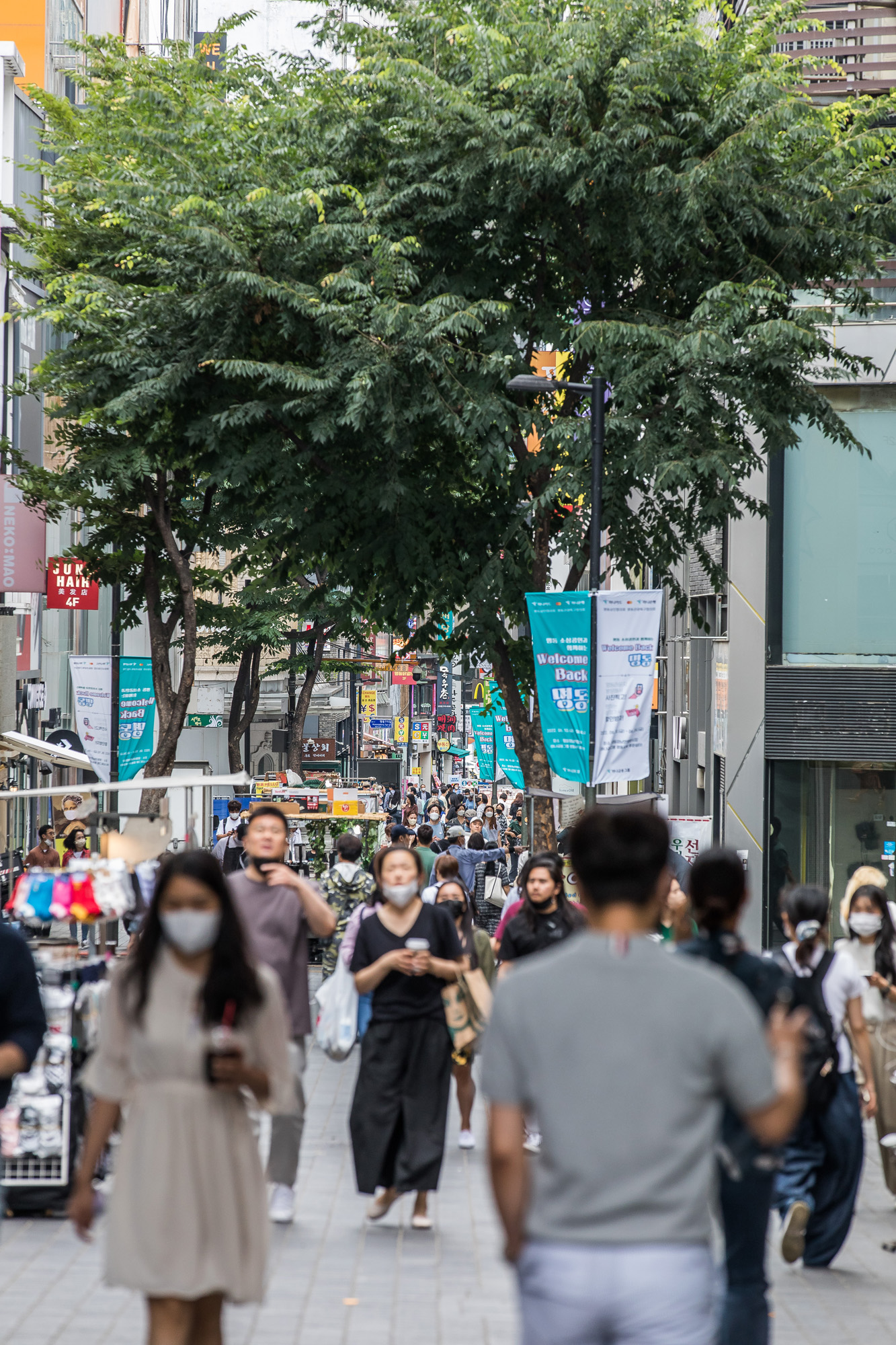 사회;세태;코로나19;신종코로나바이러스감염증;사회적거리두기해제;명동거리;명동거리인파