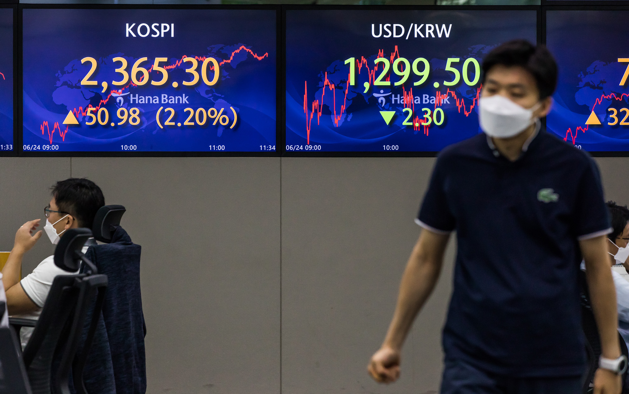 경제;금융;주식;주가;코스피;KOSPI;증권;하나은행딜링룸;주가폭락;유가증권시장;증시;코스닥