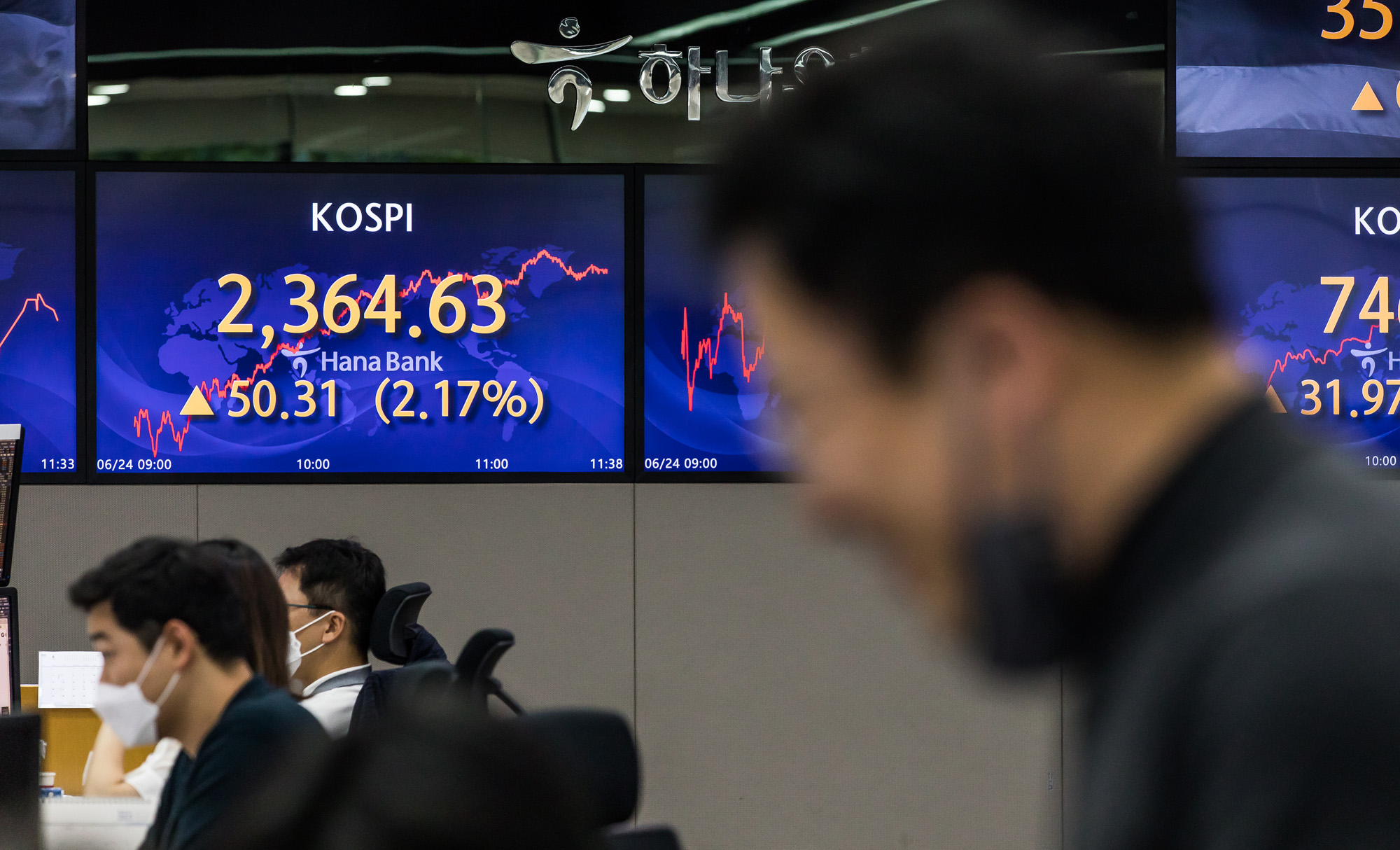 경제;금융;주식;주가;코스피;KOSPI;증권;하나은행딜링룸;주가폭락;유가증권시장;증시;코스닥