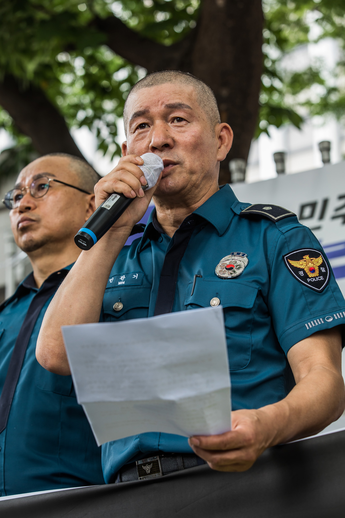 행정;정부;윤석열정부;경찰청;행안부경찰국;전국경찰직장협의회;직협회장;민관기충북청주흥덕경찰서;경찰국신설반대삭발식