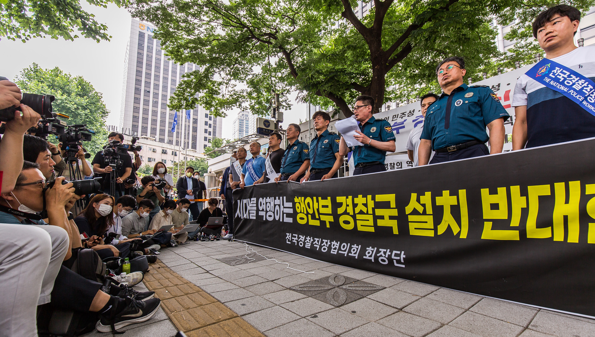행정;정부;윤석열정부;경찰청;행안부경찰국;전국경찰직장협의회;직협회장;민관기충북청주흥덕경찰서;경찰국신설반대삭발식