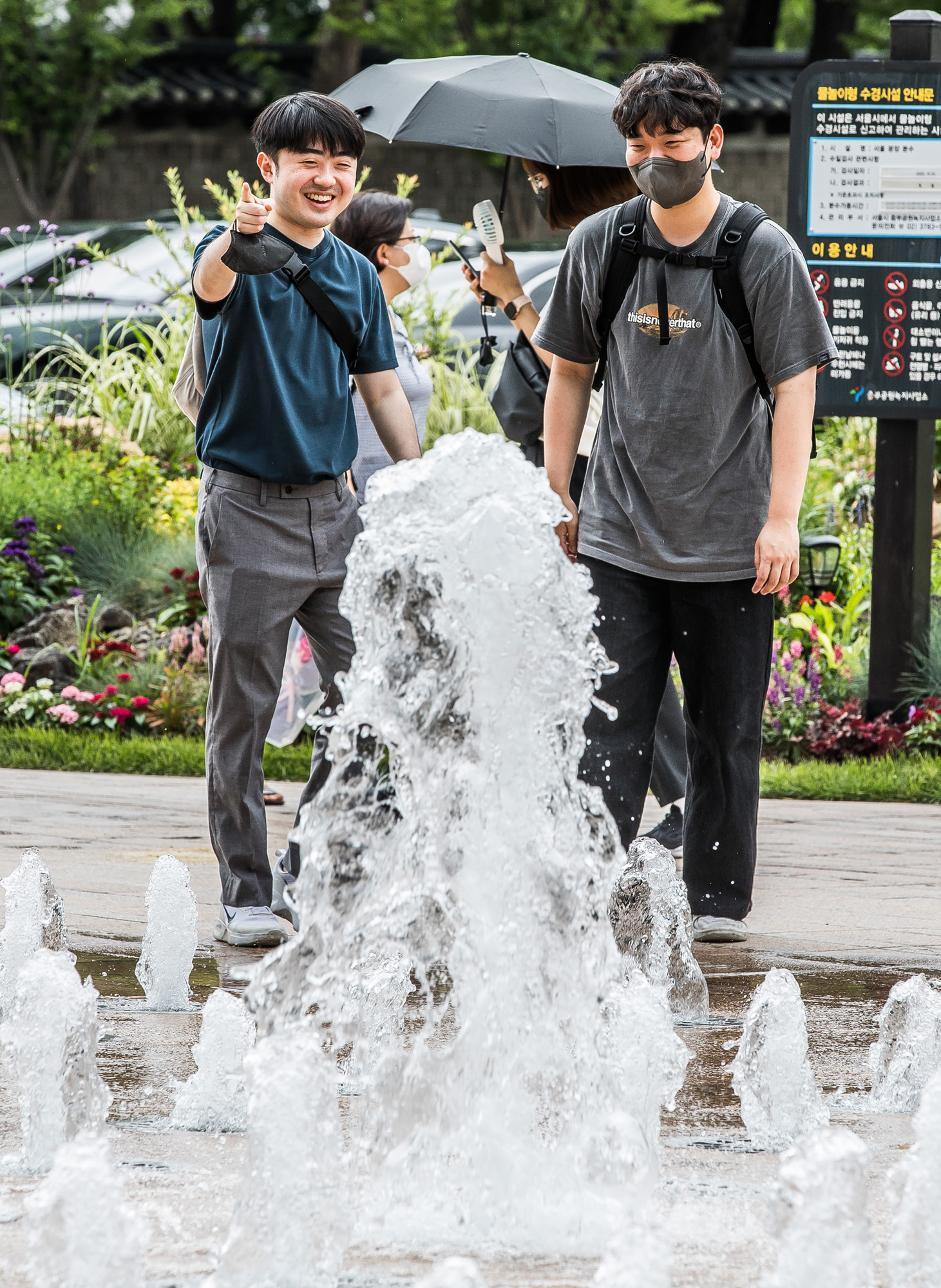 사회;세태;계절스케치;무더위;더위스케치;여름스케치;시청광장분수대;서울광장분수대