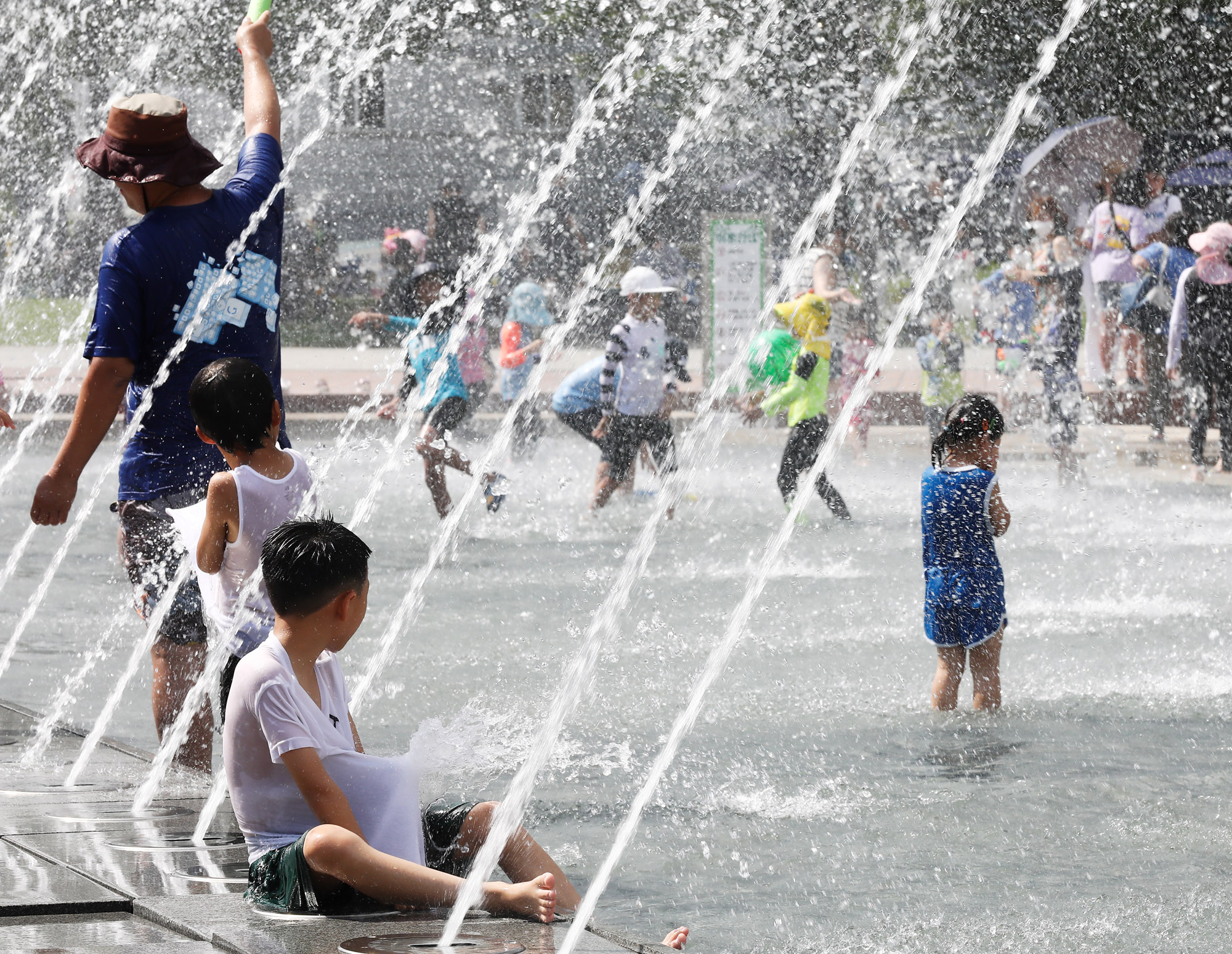 폭염;여의도물빛광장;여의도공원