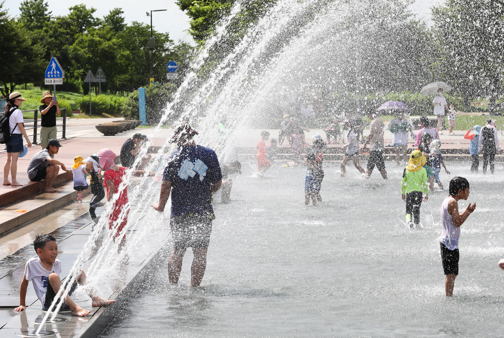 폭염;여의도물빛광장;여의도공원