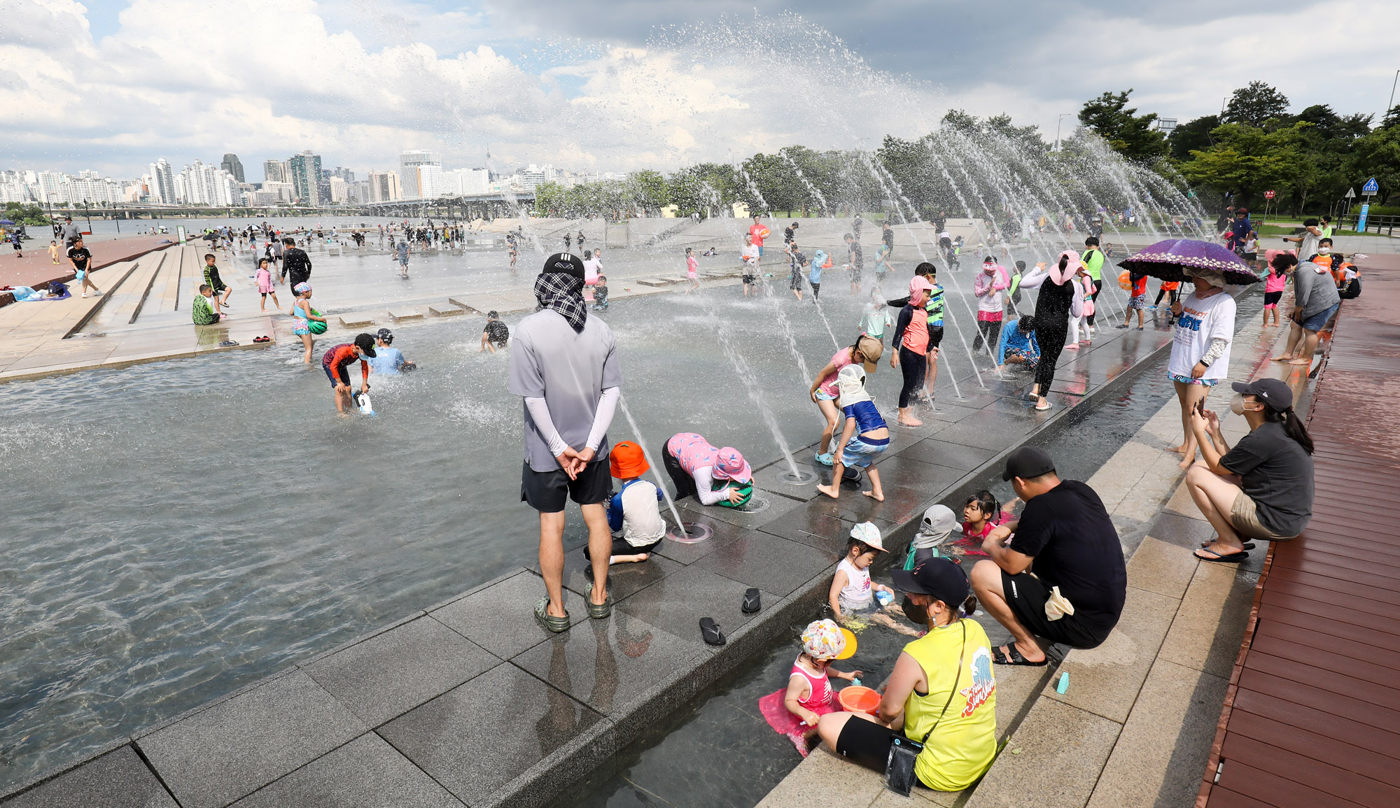 폭염;여의도물빛광장;여의도공원