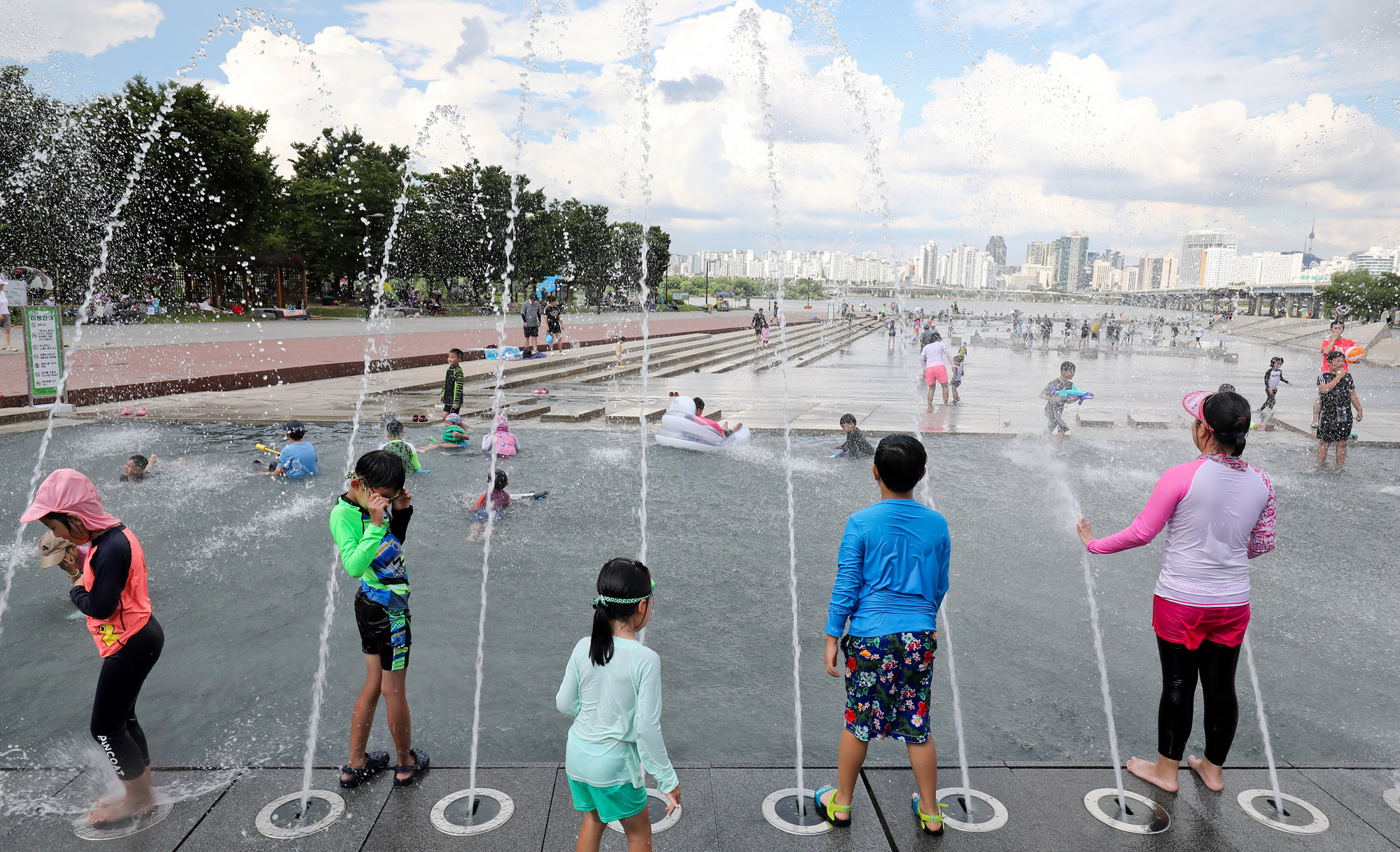폭염;여의도물빛광장;여의도공원