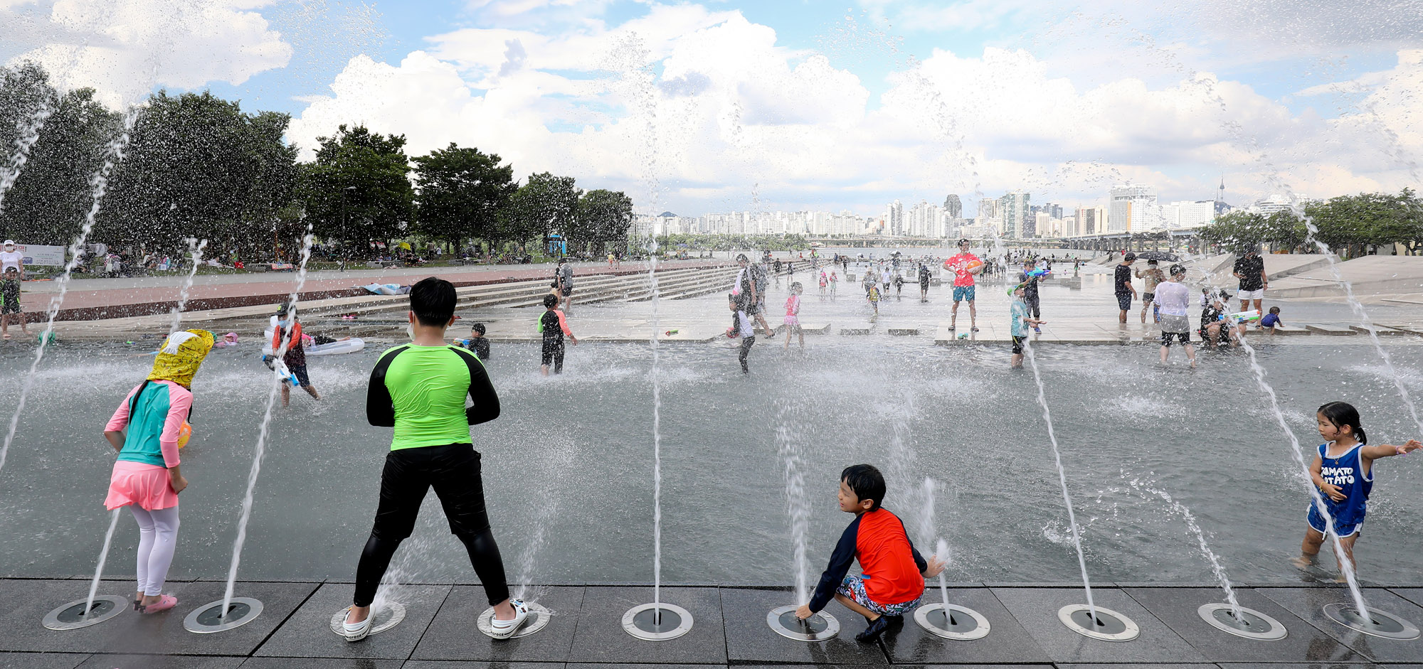 폭염;여의도물빛광장;여의도공원