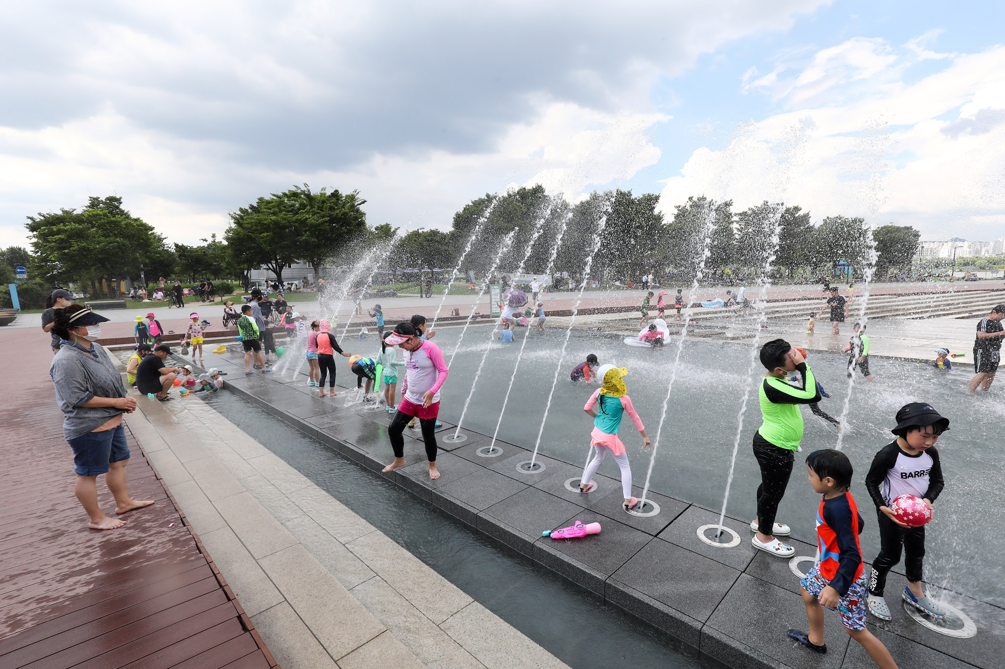 폭염;여의도물빛광장;여의도공원