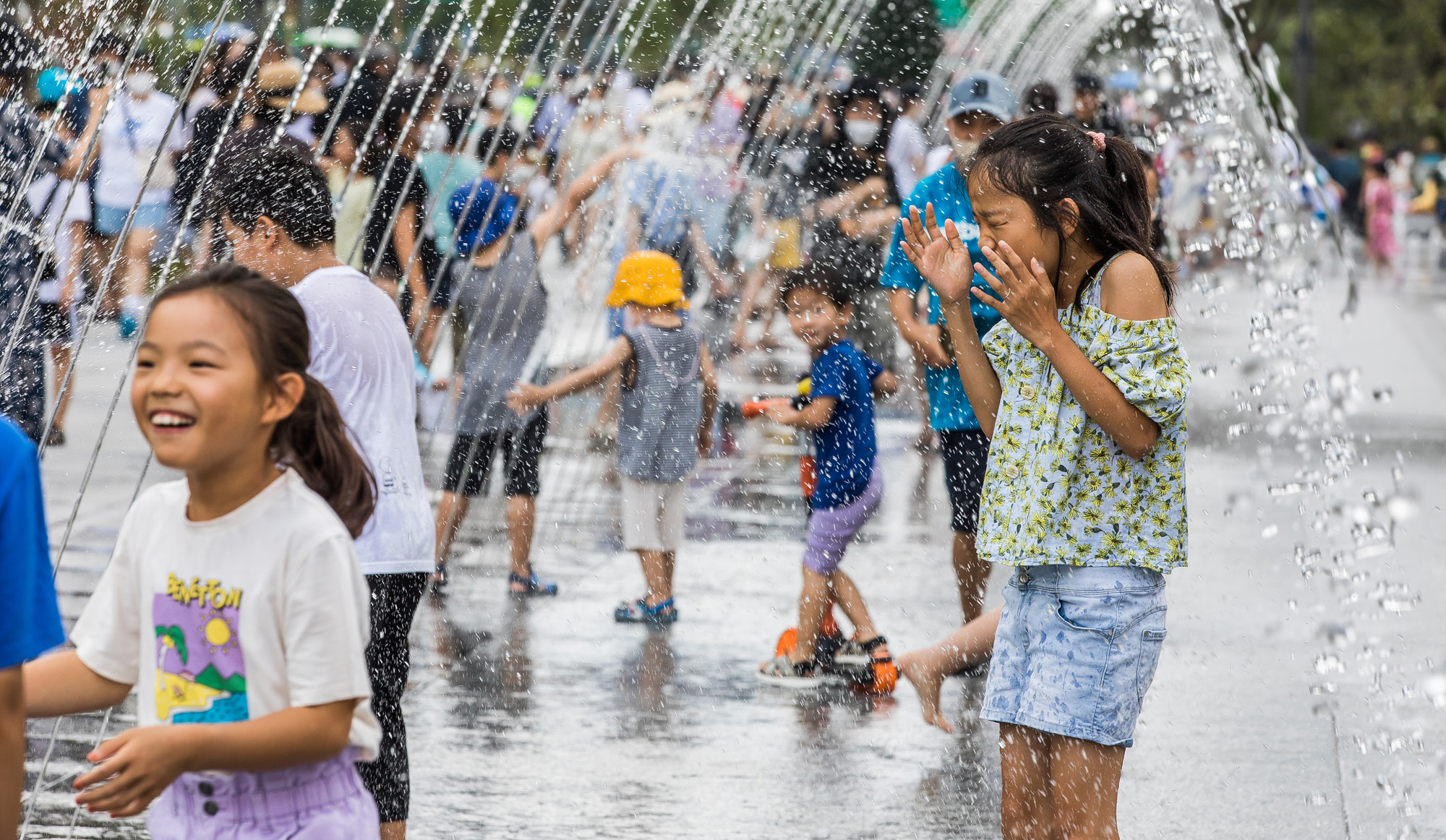 사회;세태;날씨;폭염스케치;여름;더위스케치;물놀이;광화문광장;광화문바닥분수