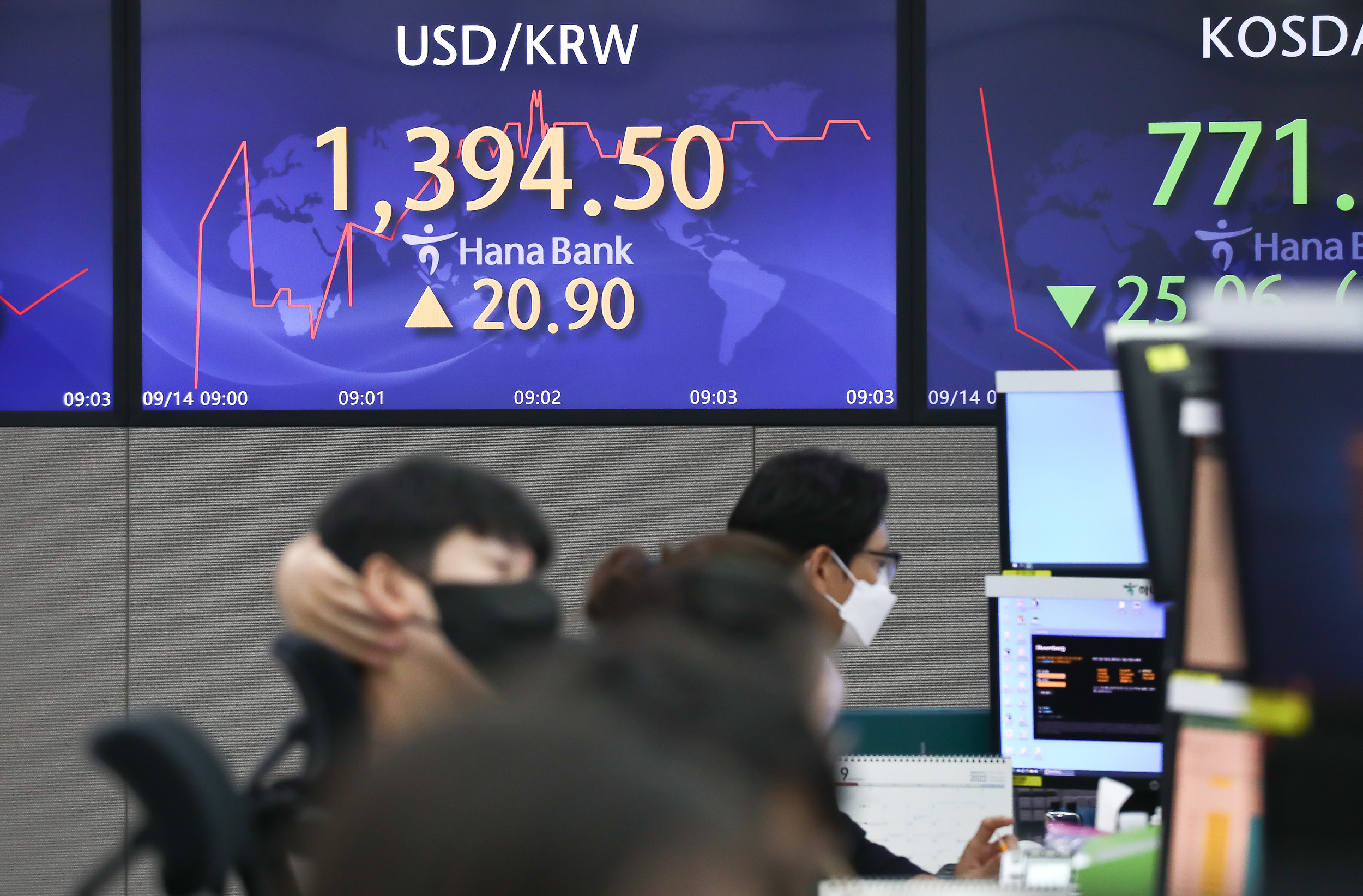 하나은행 딜링룸 원달러