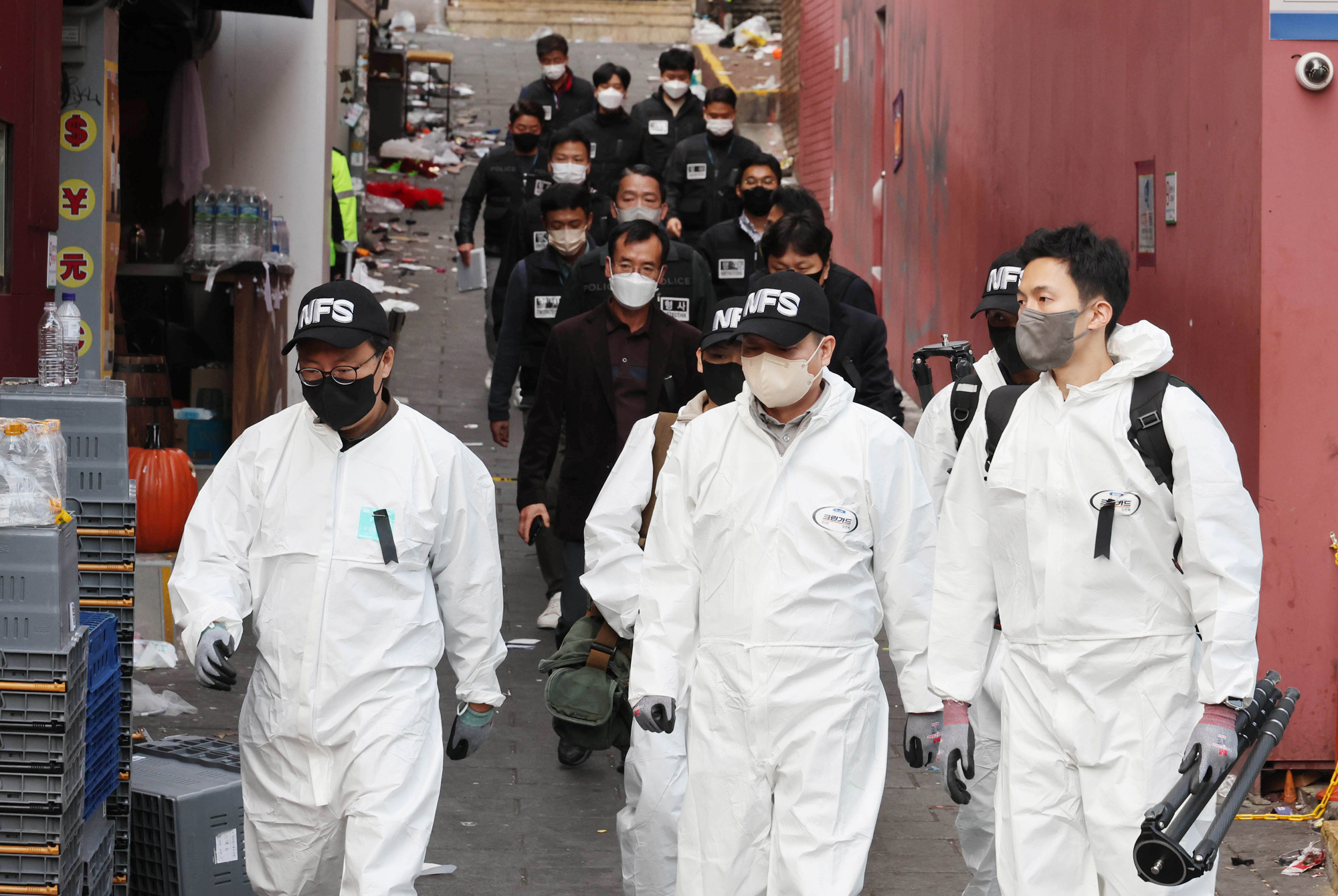 사회;사건사고;사망사고;핼러윈인파압사사고;할로윈인파압사사고;이태원인파압사사고;이태원참사현장감식;이태원참사;이태원과학수사대현장감식