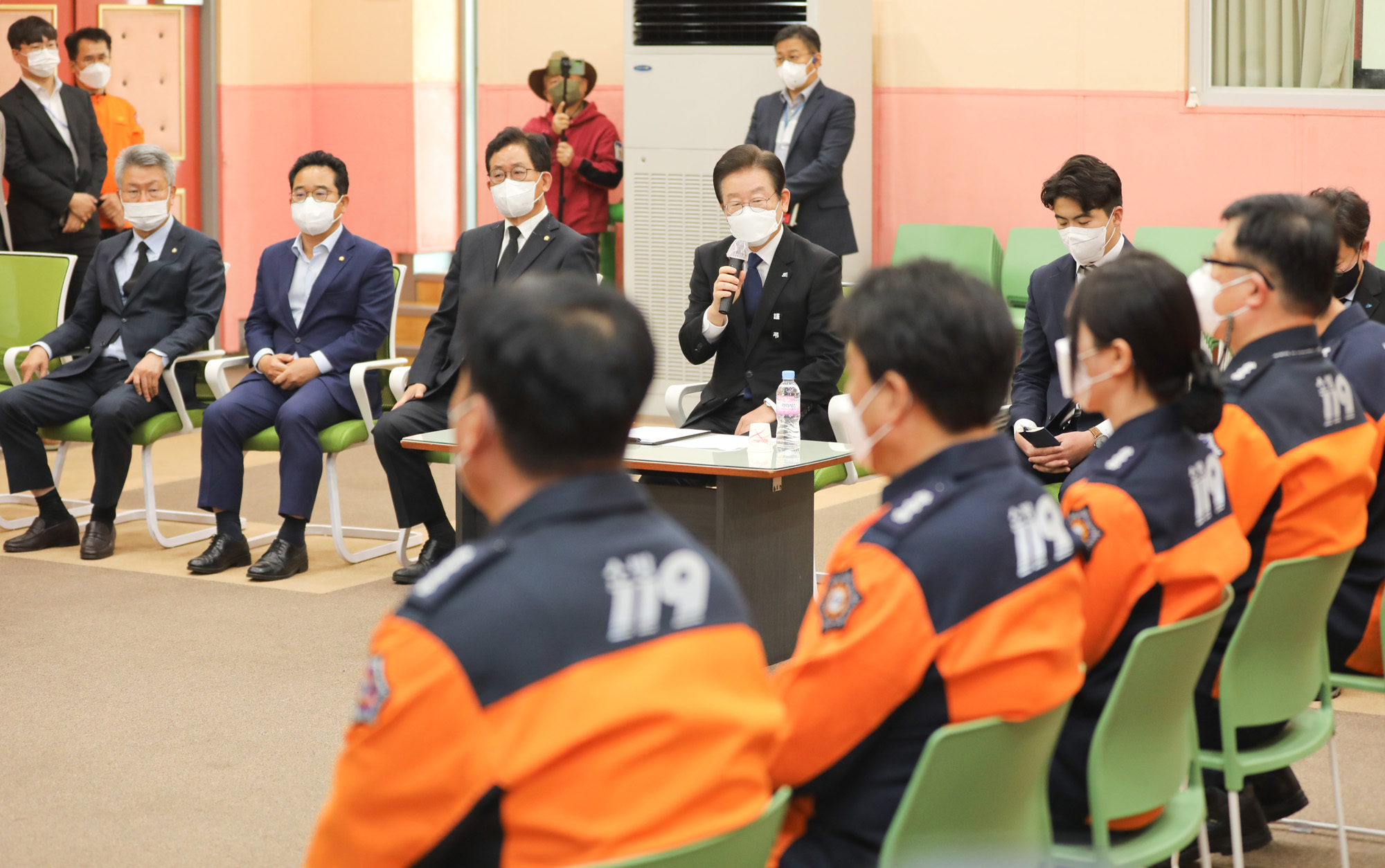 이재명;이재명용산소방서;이재명이태원참사;용산소방서;이재명소방서간담회