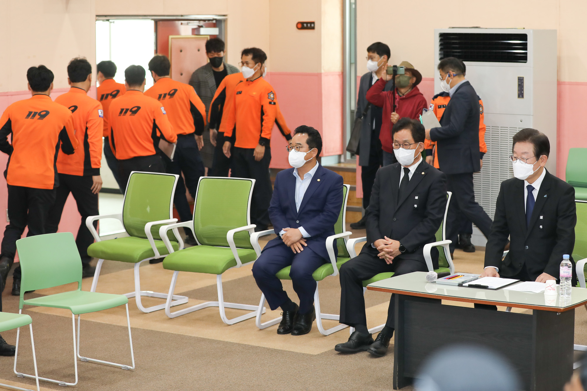 이재명;이재명용산소방서;이재명이태원참사;용산소방서;이재명소방서간담회