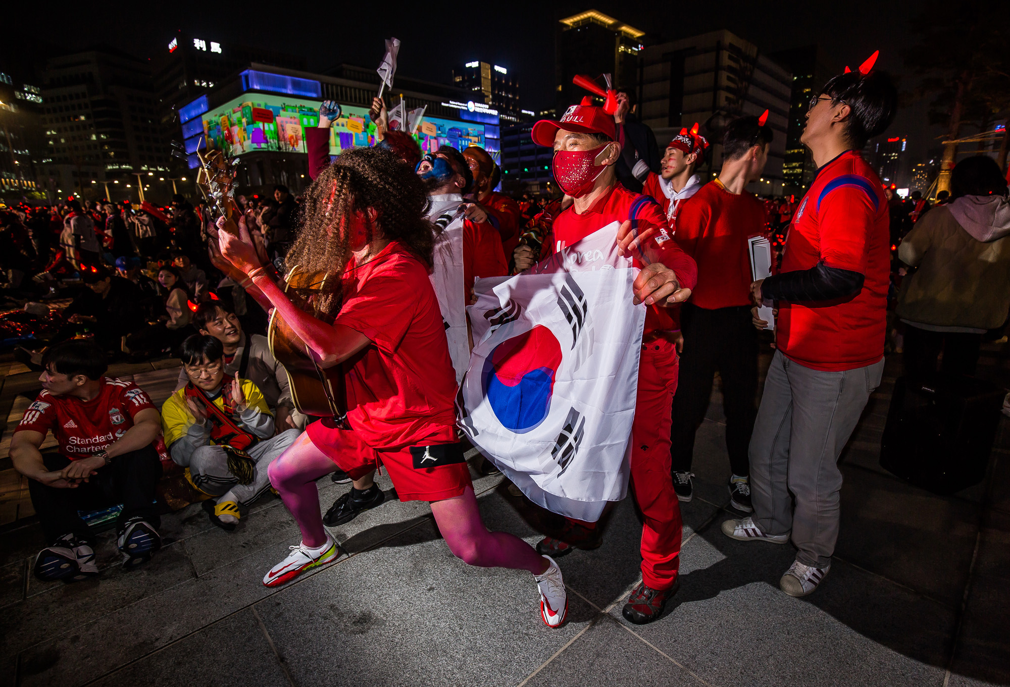 스포츠;축구;월드컵;2022카타르월드컵;우루과이전;붉은악마;광화문광장