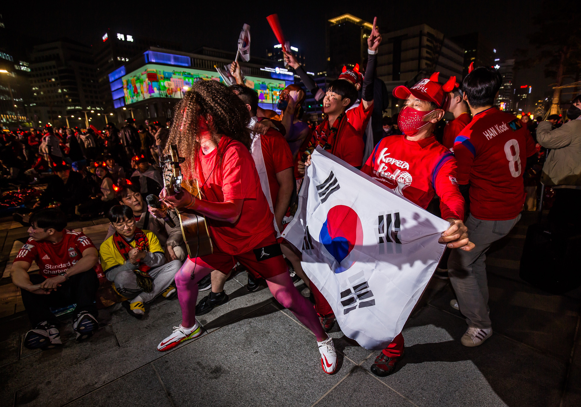 스포츠;축구;월드컵;2022카타르월드컵;우루과이전;붉은악마;광화문광장