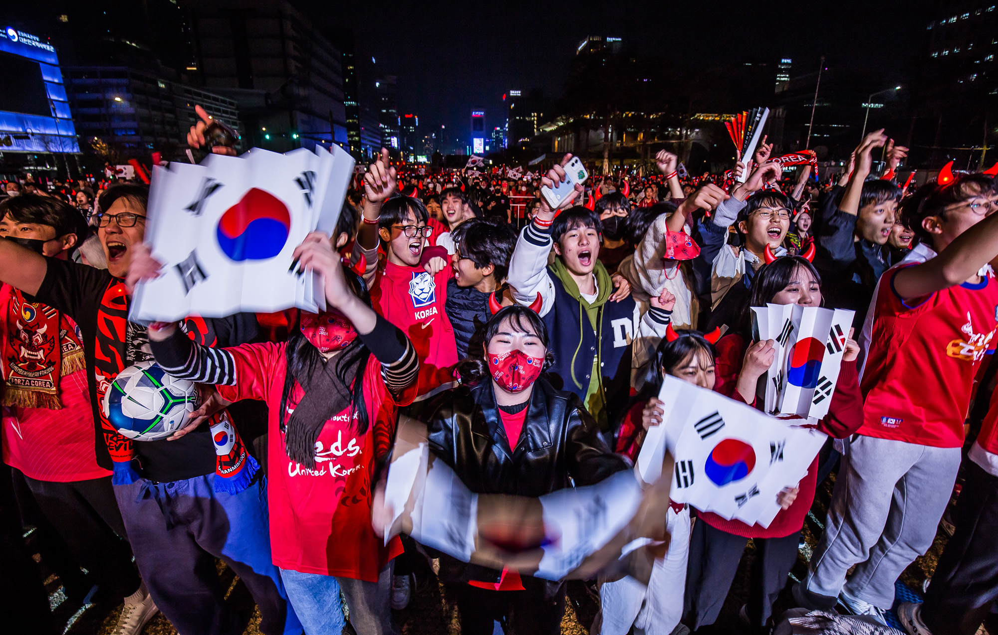 스포츠;축구;월드컵;2022카타르월드컵;우루과이전;붉은악마;광화문광장