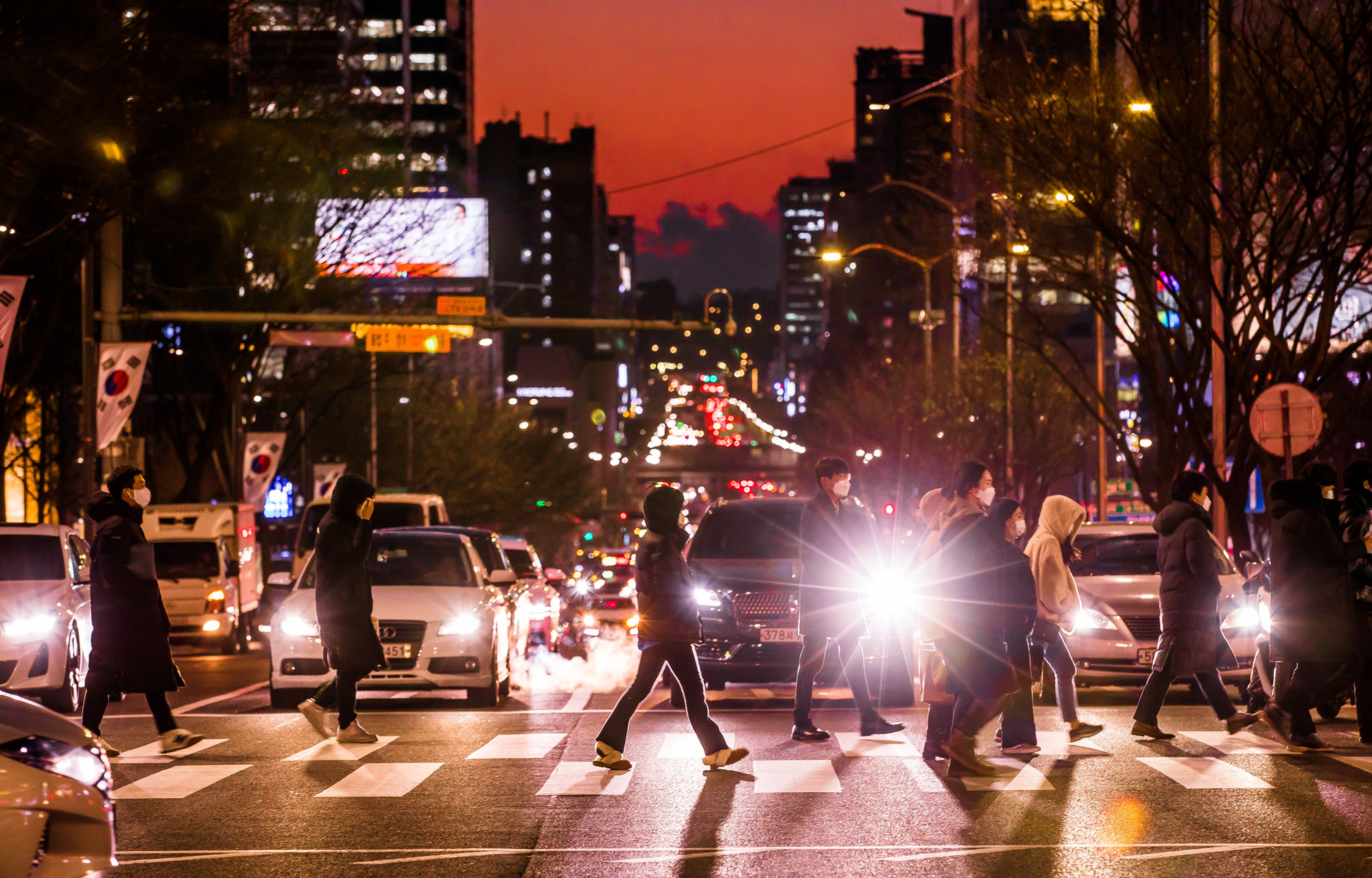 사회;세태;송년;2022년송년;퇴근하는직장인;강남역직장인;석양;노을