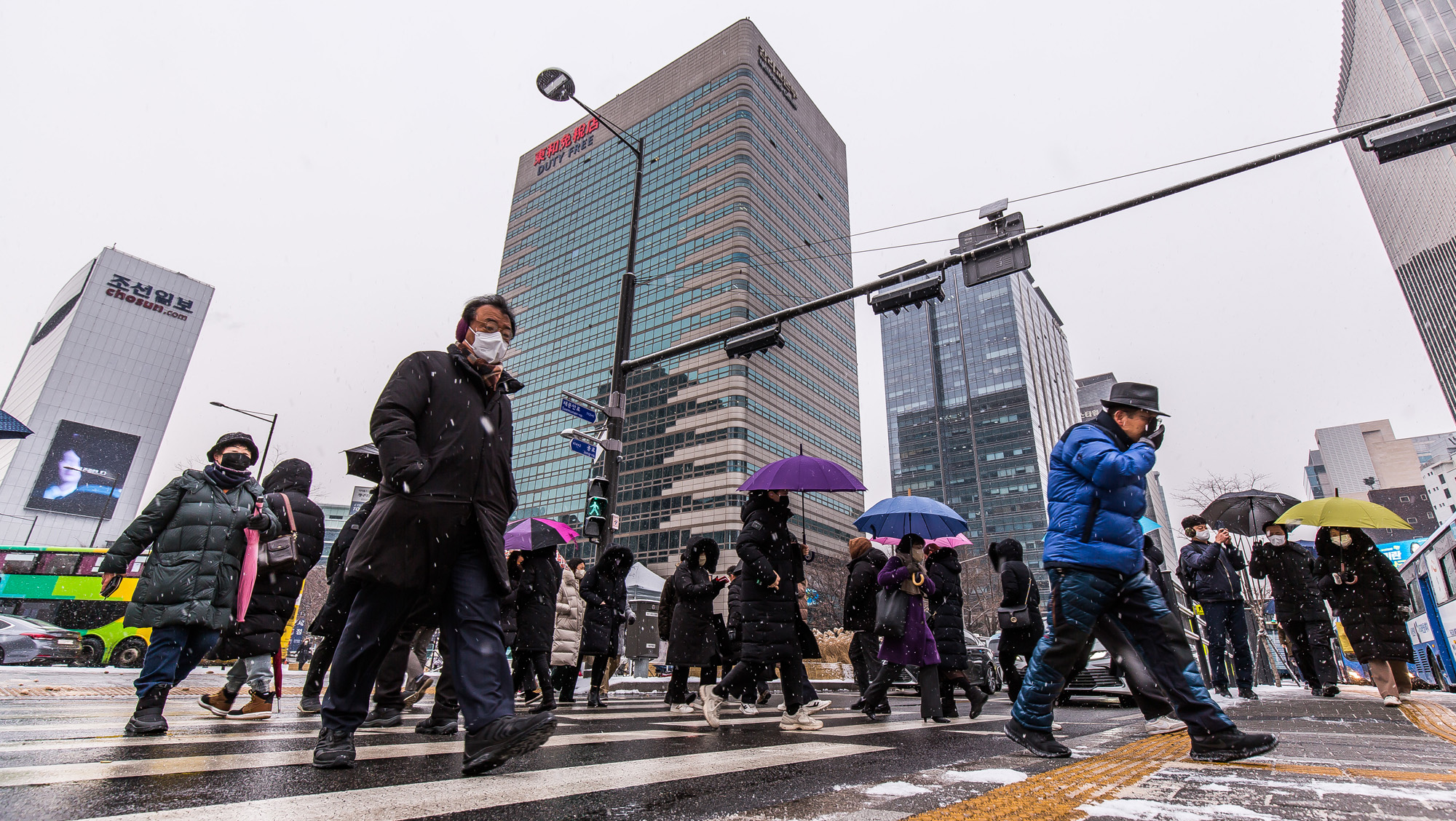 사회;세태;출근길;직장인;직장인출근길;폭설출근;광화문사거리