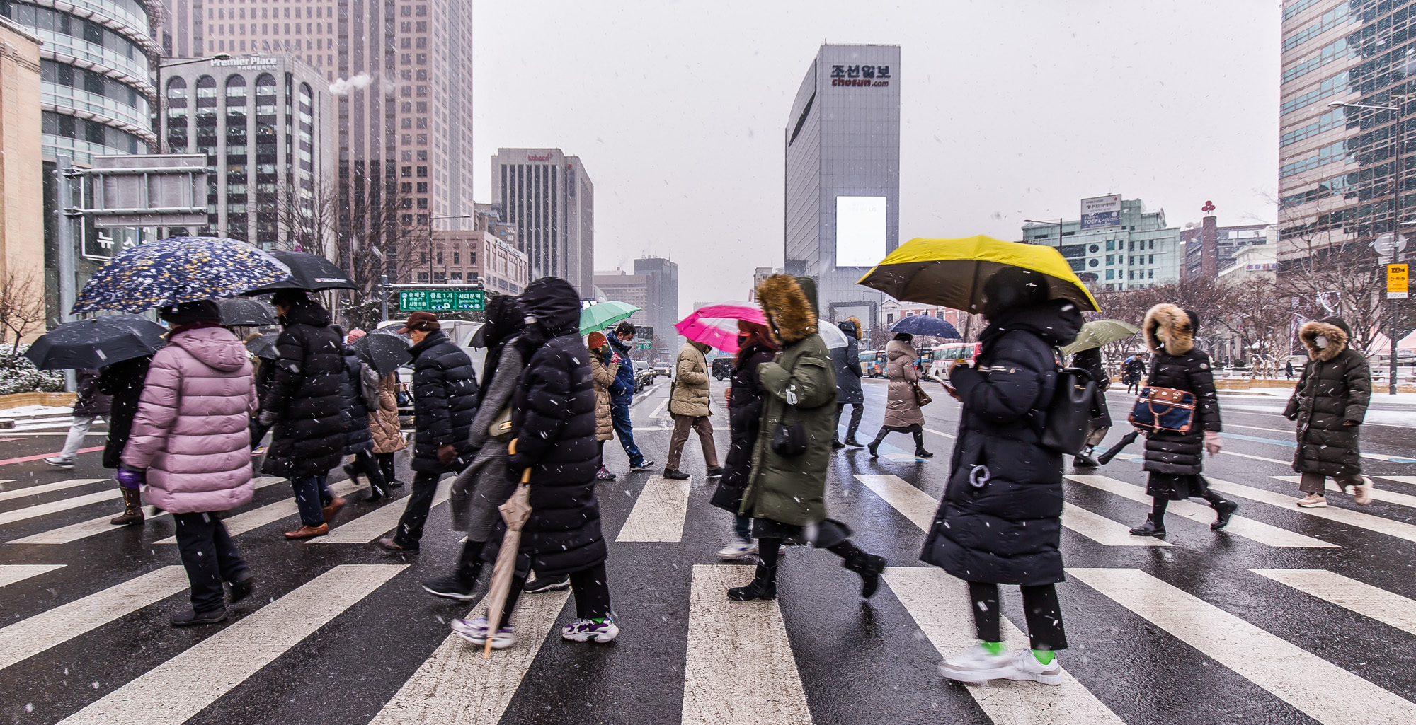 사회;세태;출근길;직장인;직장인출근길;폭설출근;광화문사거리