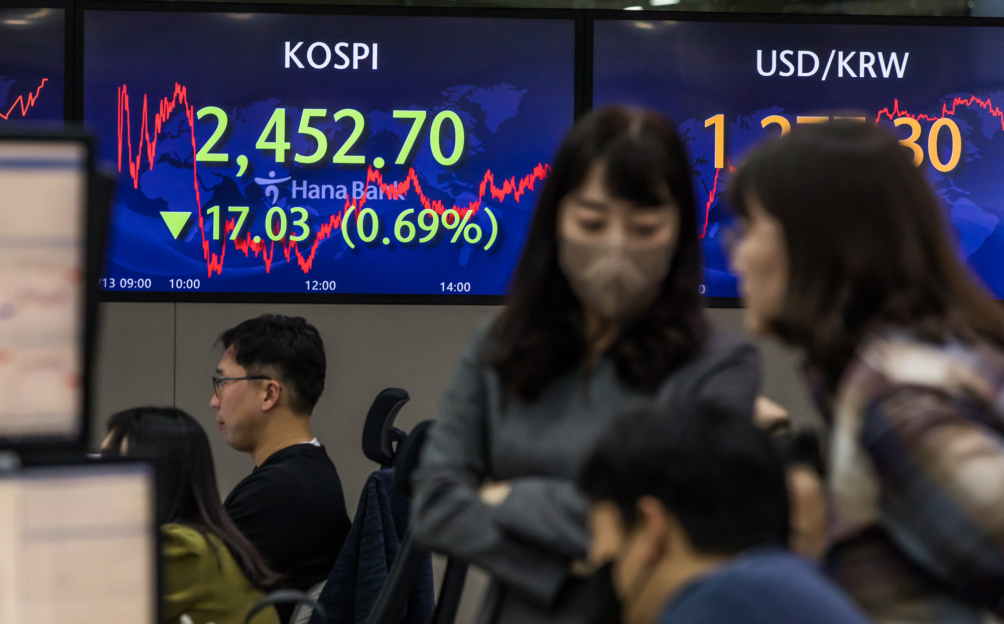 경제;금융;주식;주가;코스피;코스피2500선;하나은행딜링룸