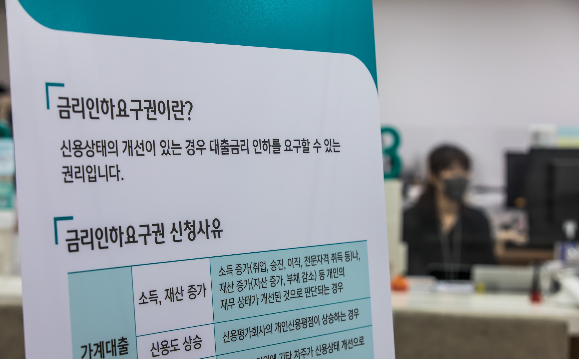 경제;금융;대출;대출금리;금리인하요구권;은행대출창구;고금리대출