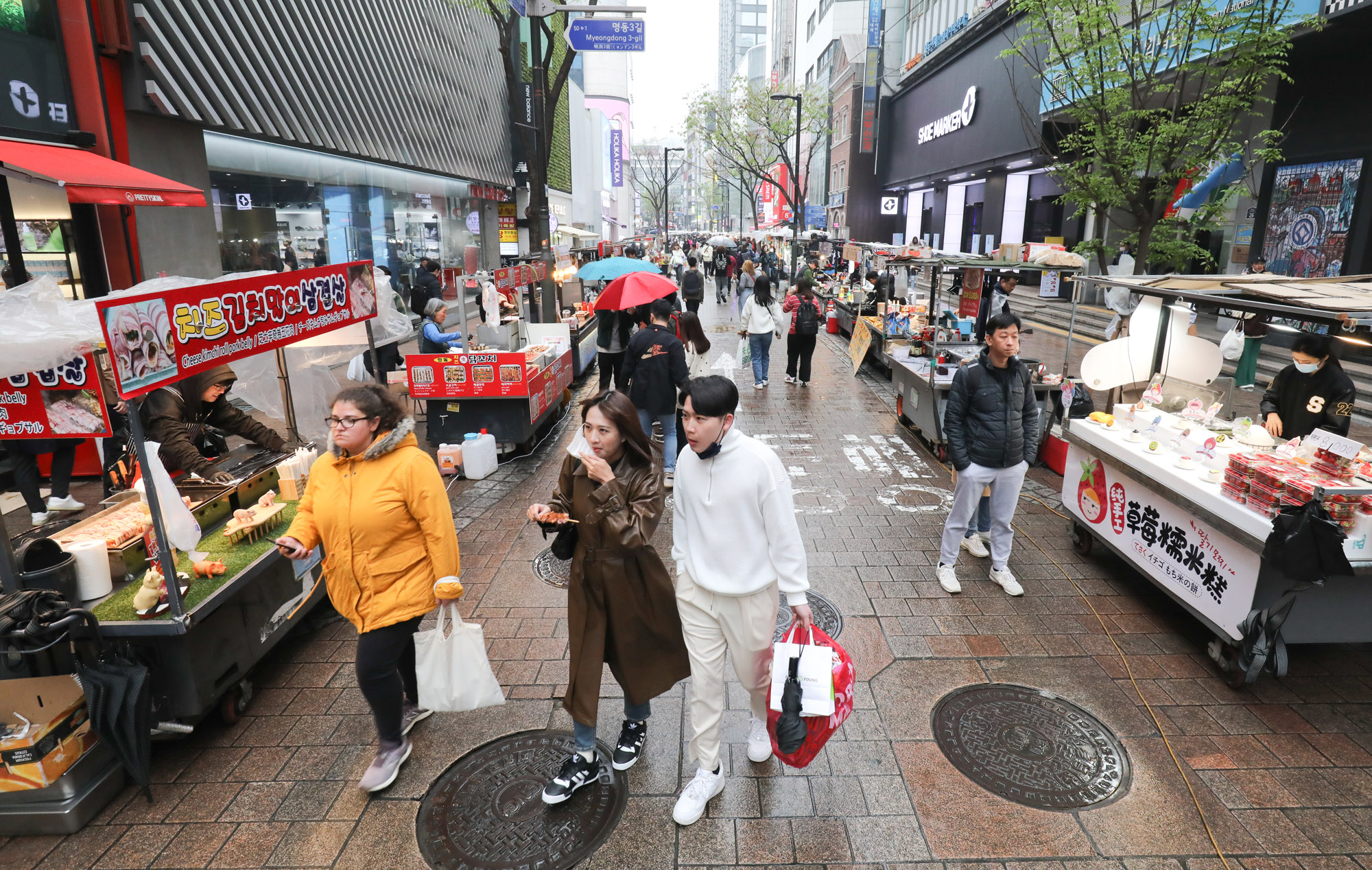 명동;외국인;활기찬명동