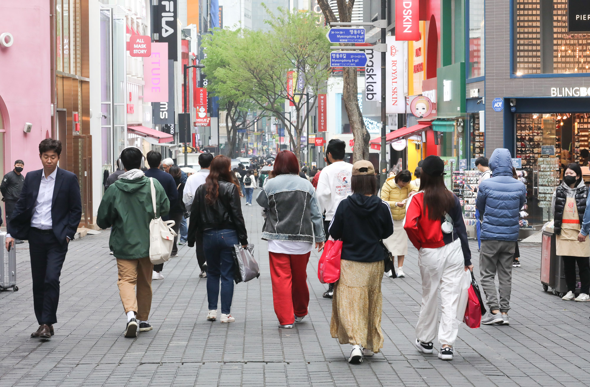 명동;명동상권;명동외국인