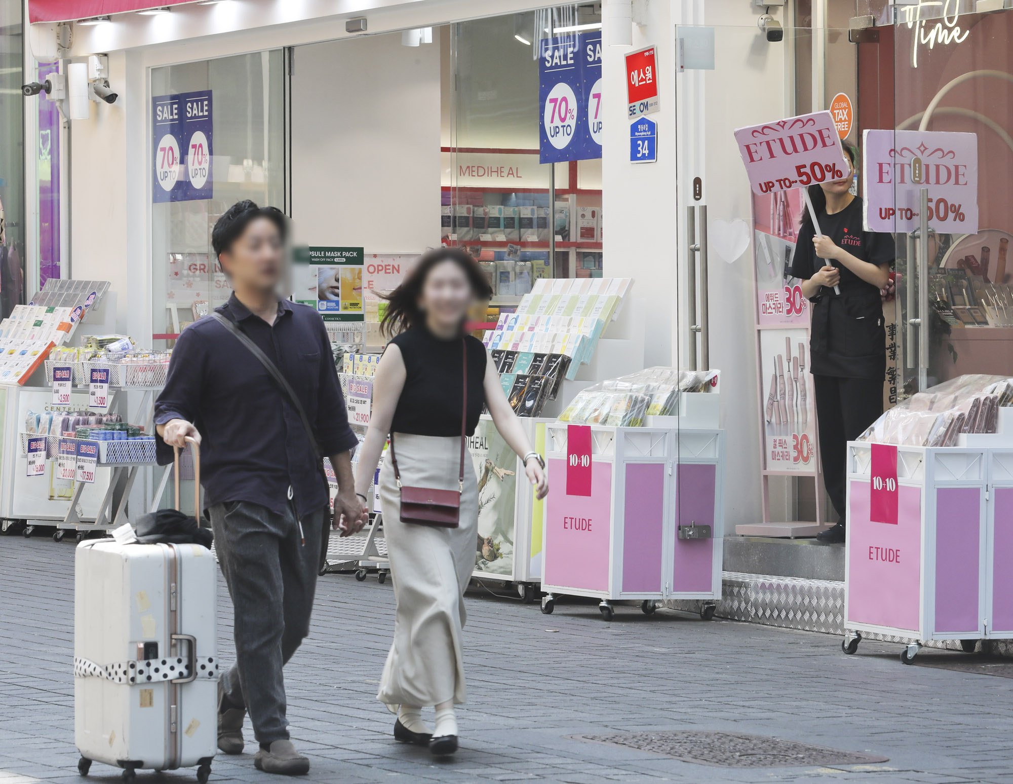 명동;폭염;명동에어컨