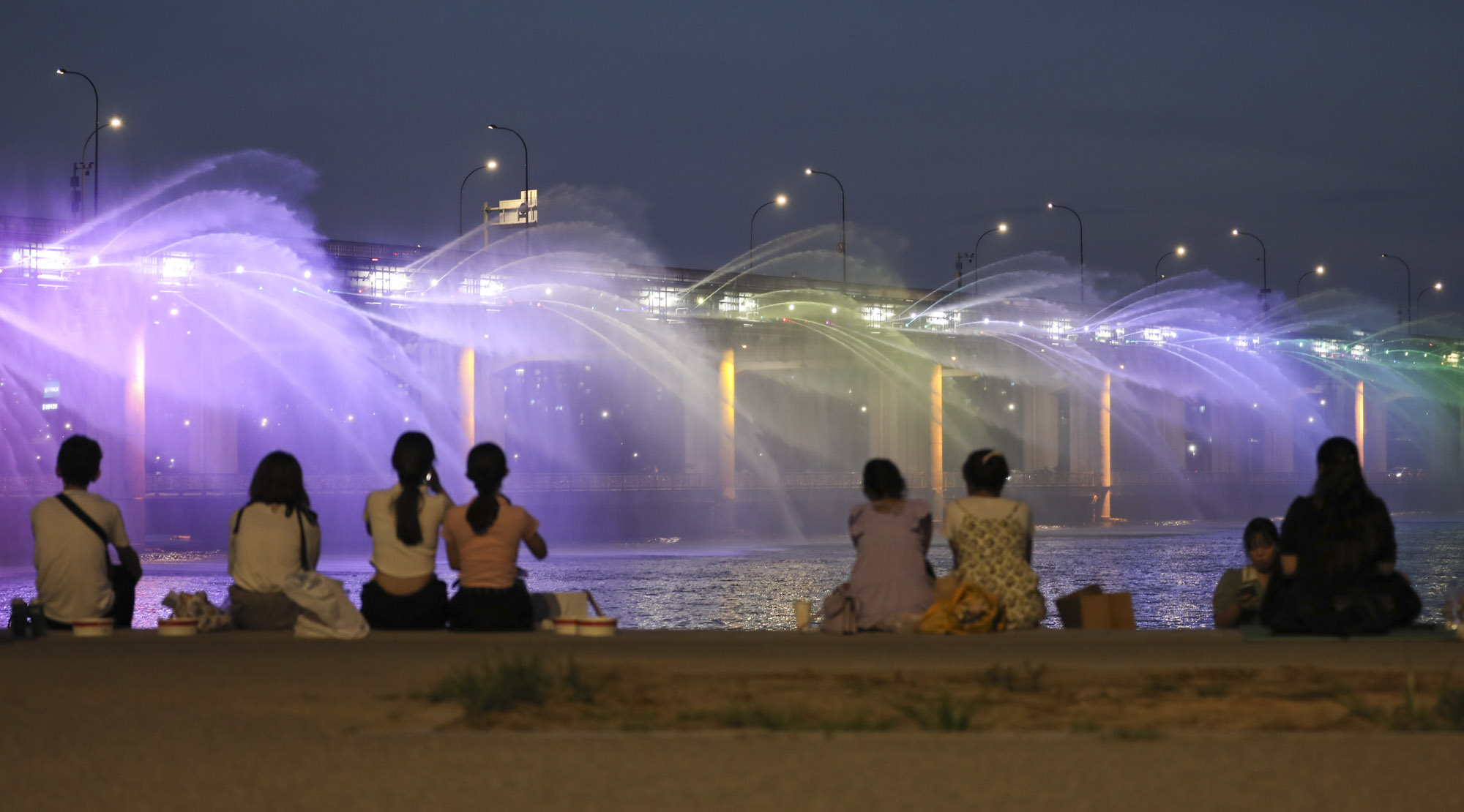 반포대교;무지개분수;달빛무지개분수;열대야;폭염