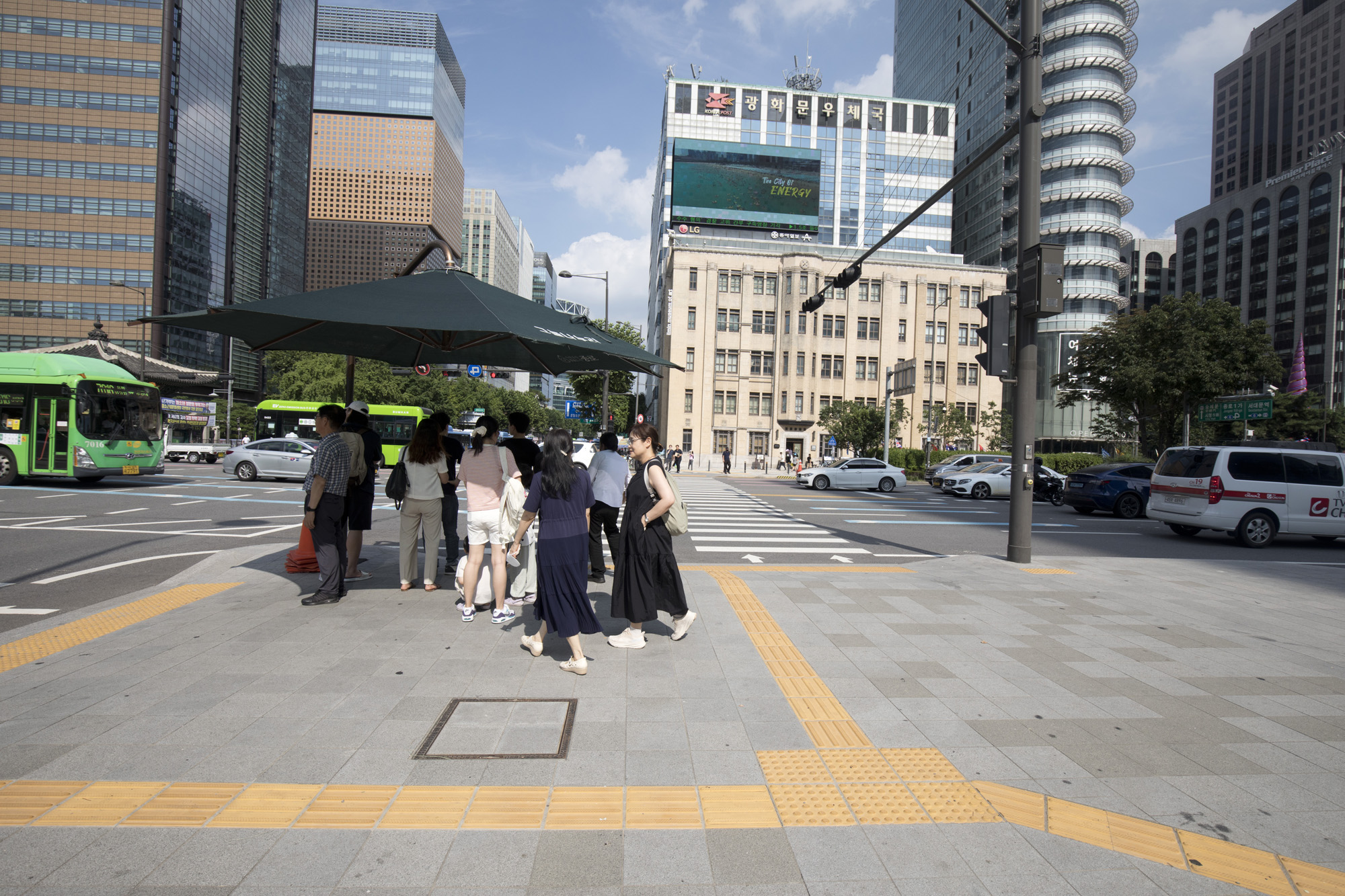 사회;세태;폭염;더위;여름;그늘막;횡단보도