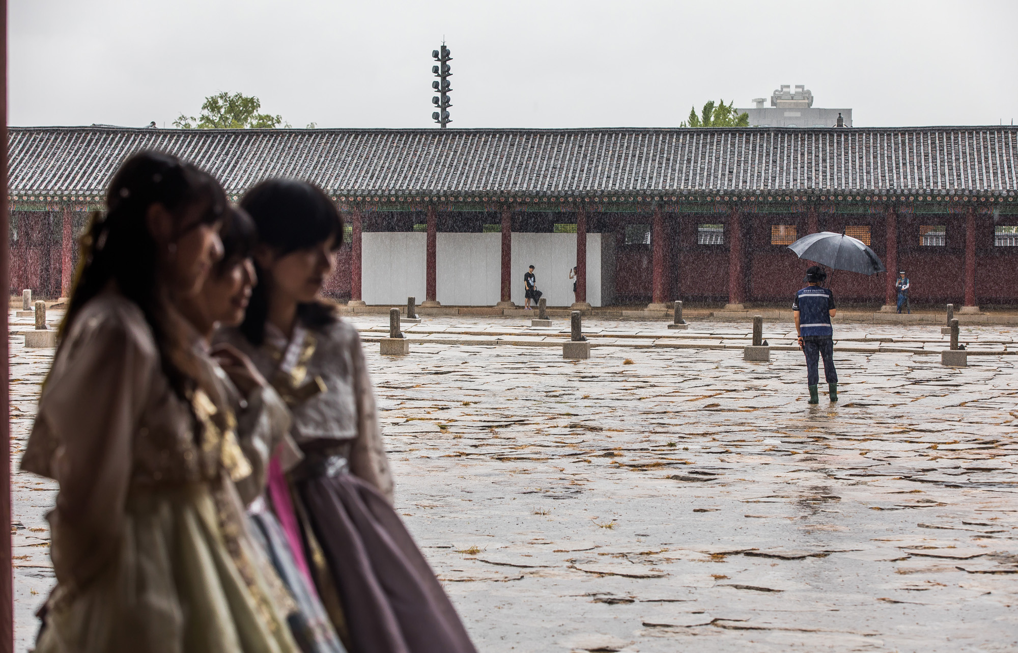 사회;세태;민방위훈련;공습경보대피훈련;경복궁;경복궁외국인관광객