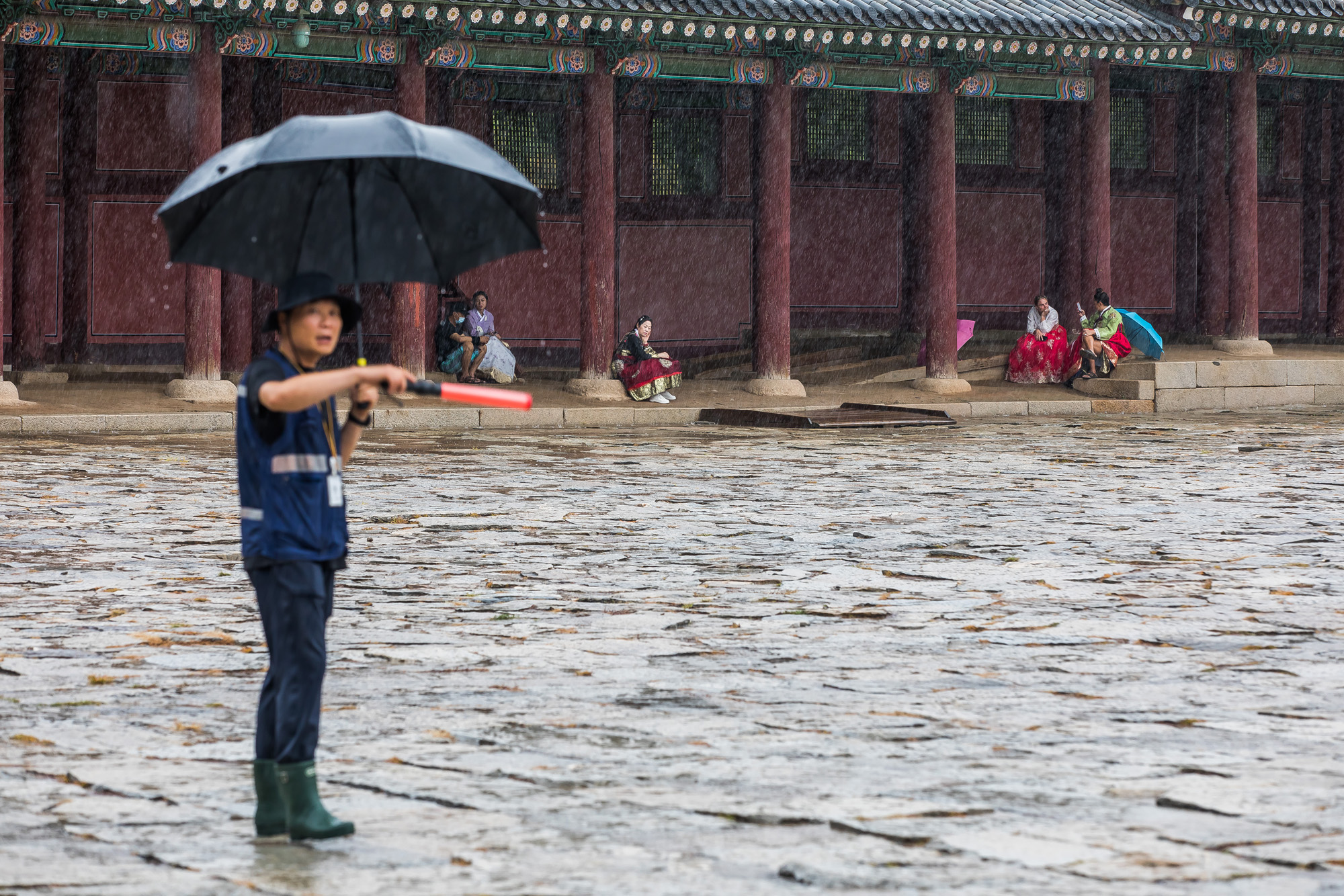 사회;세태;민방위훈련;공습경보대피훈련;경복궁;경복궁외국인관광객