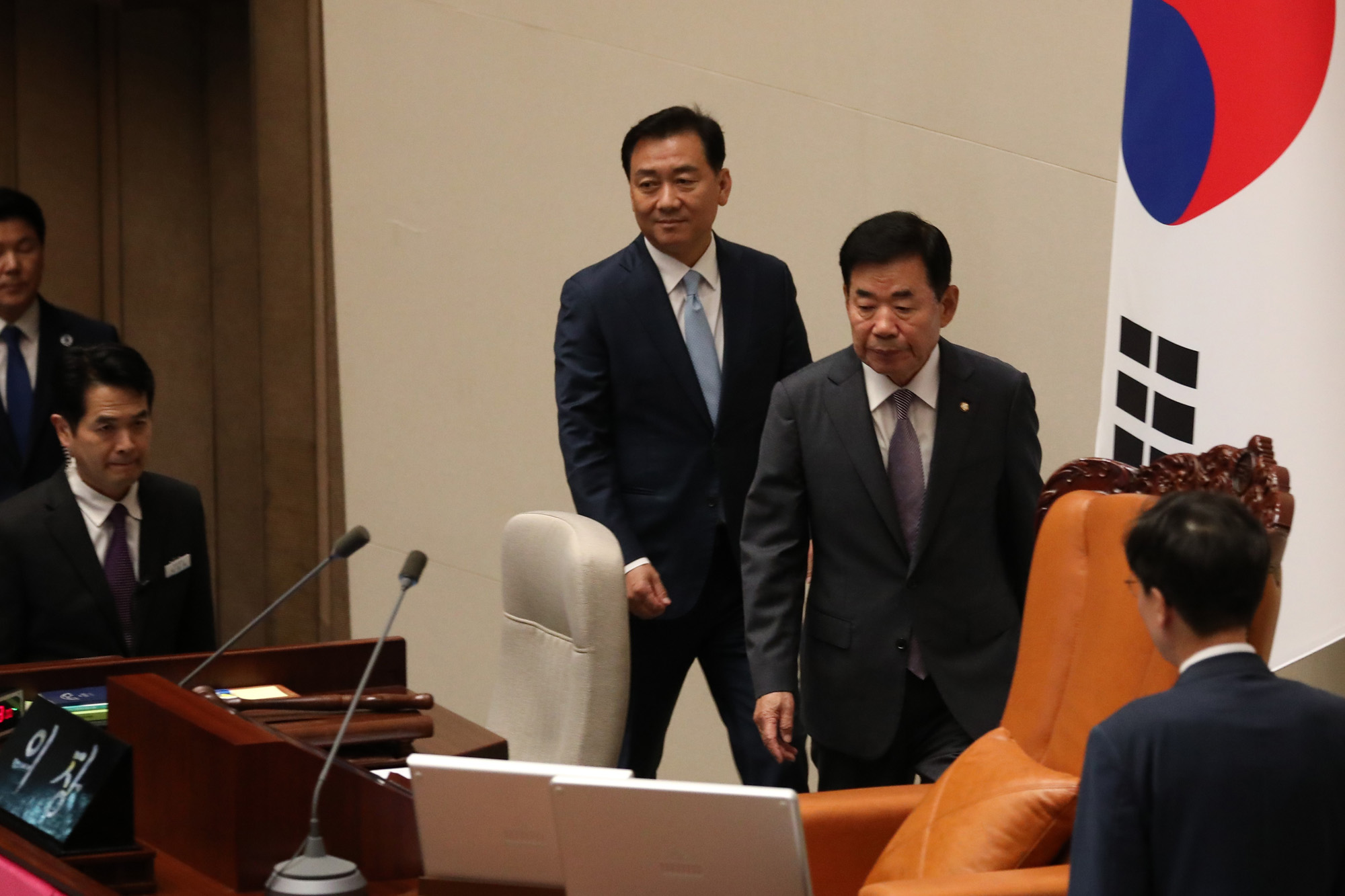 정치;국회;대정부질문;본회의장;김진표;이광재