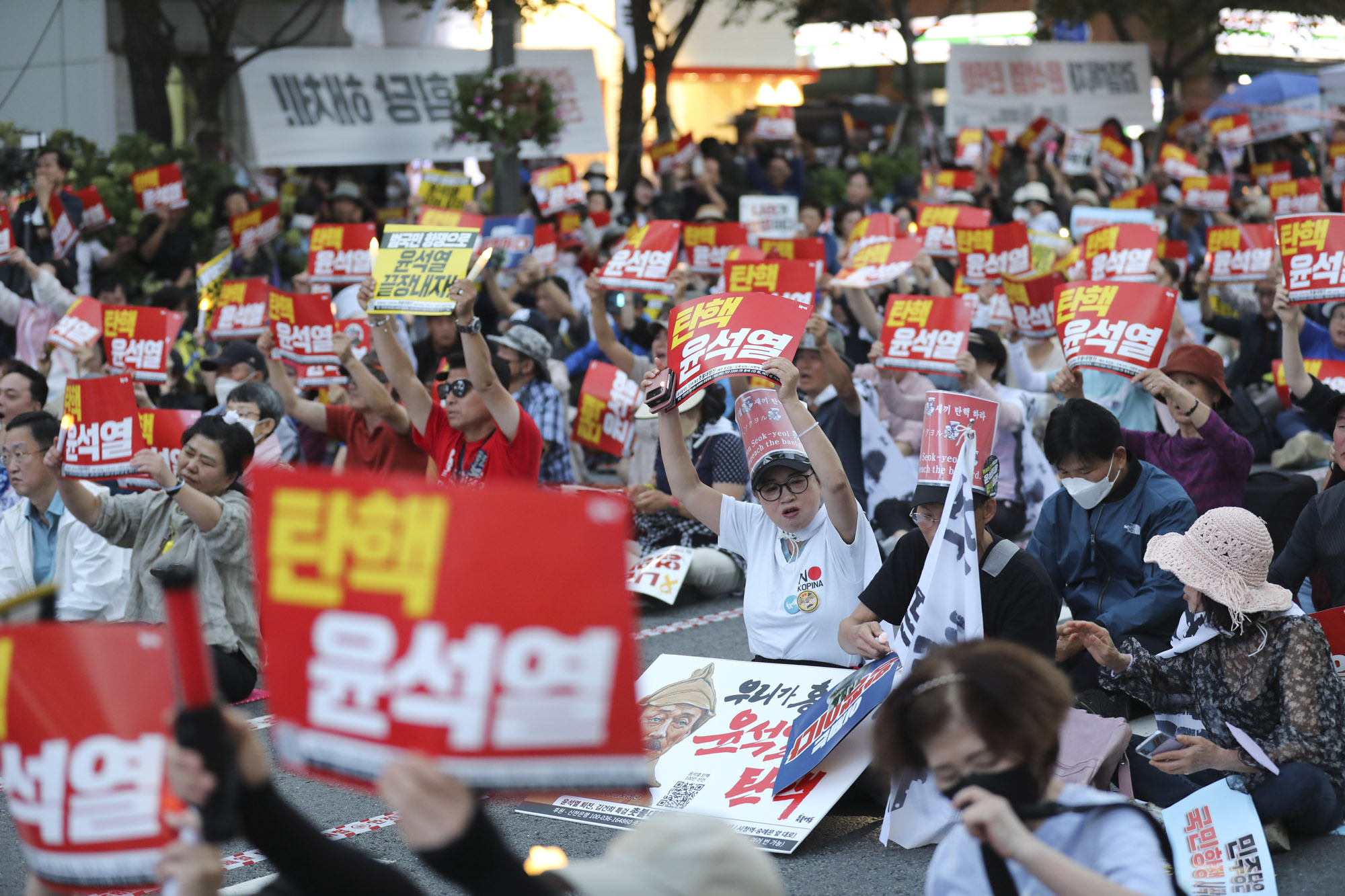 촛불대행진;진보단체;윤석열탄핵;김건희특검;윤석열퇴진;촛불집회;이재명집회