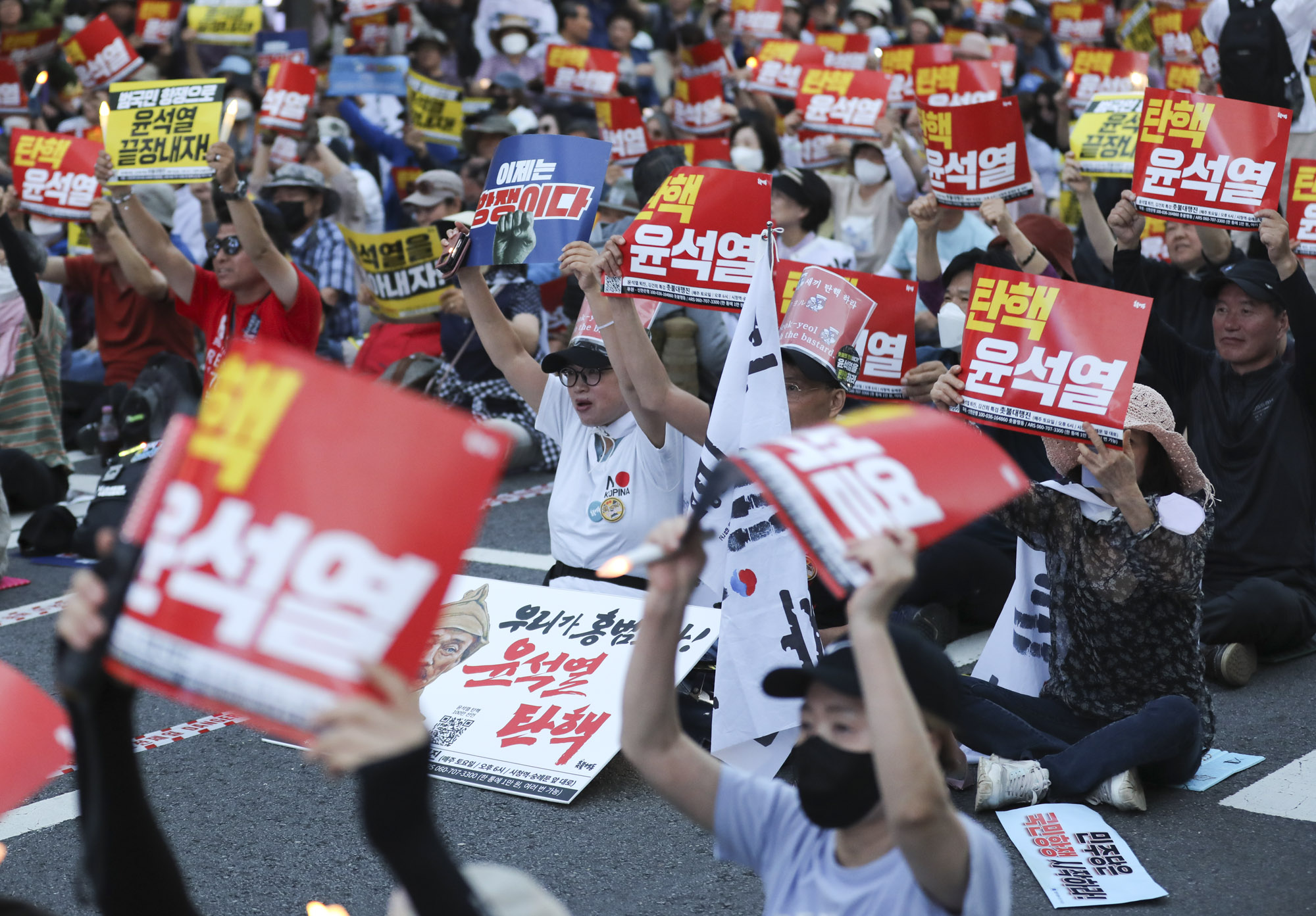 촛불대행진;진보단체;윤석열탄핵;김건희특검;윤석열퇴진;촛불집회;이재명집회